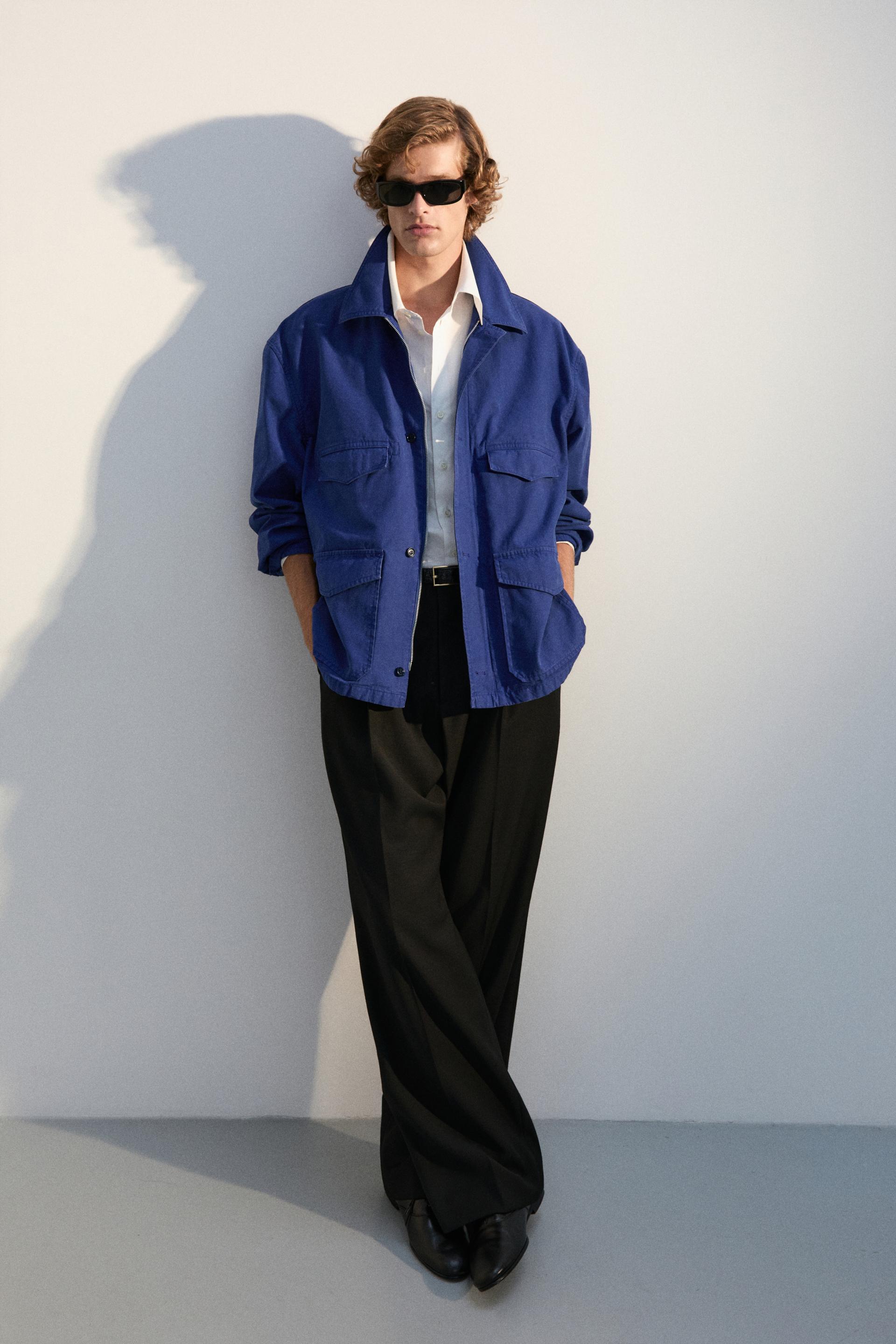 DOLEN COTTON SERGE FIELD JACKET BLEU