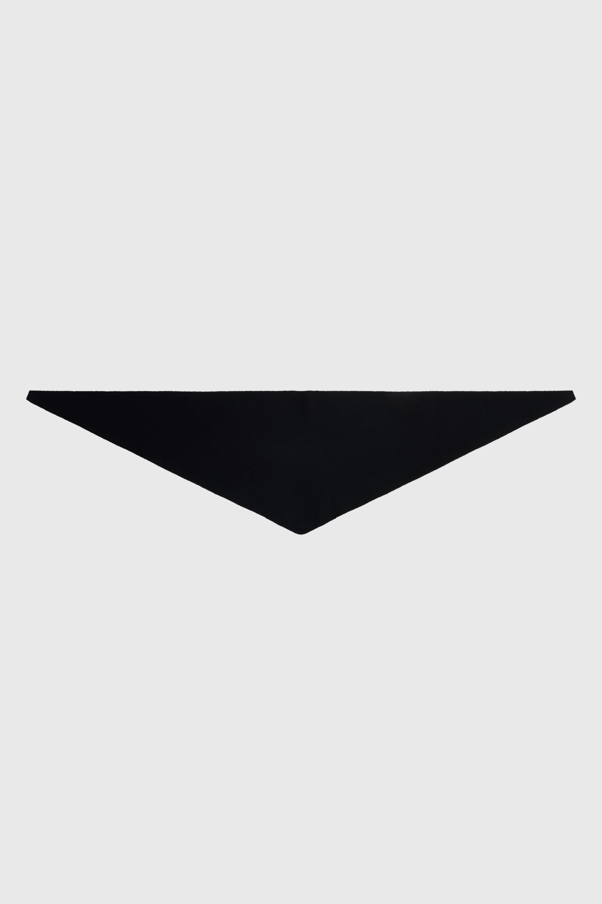 MERINO WOOL TRIANGULAR SCARF BLACK