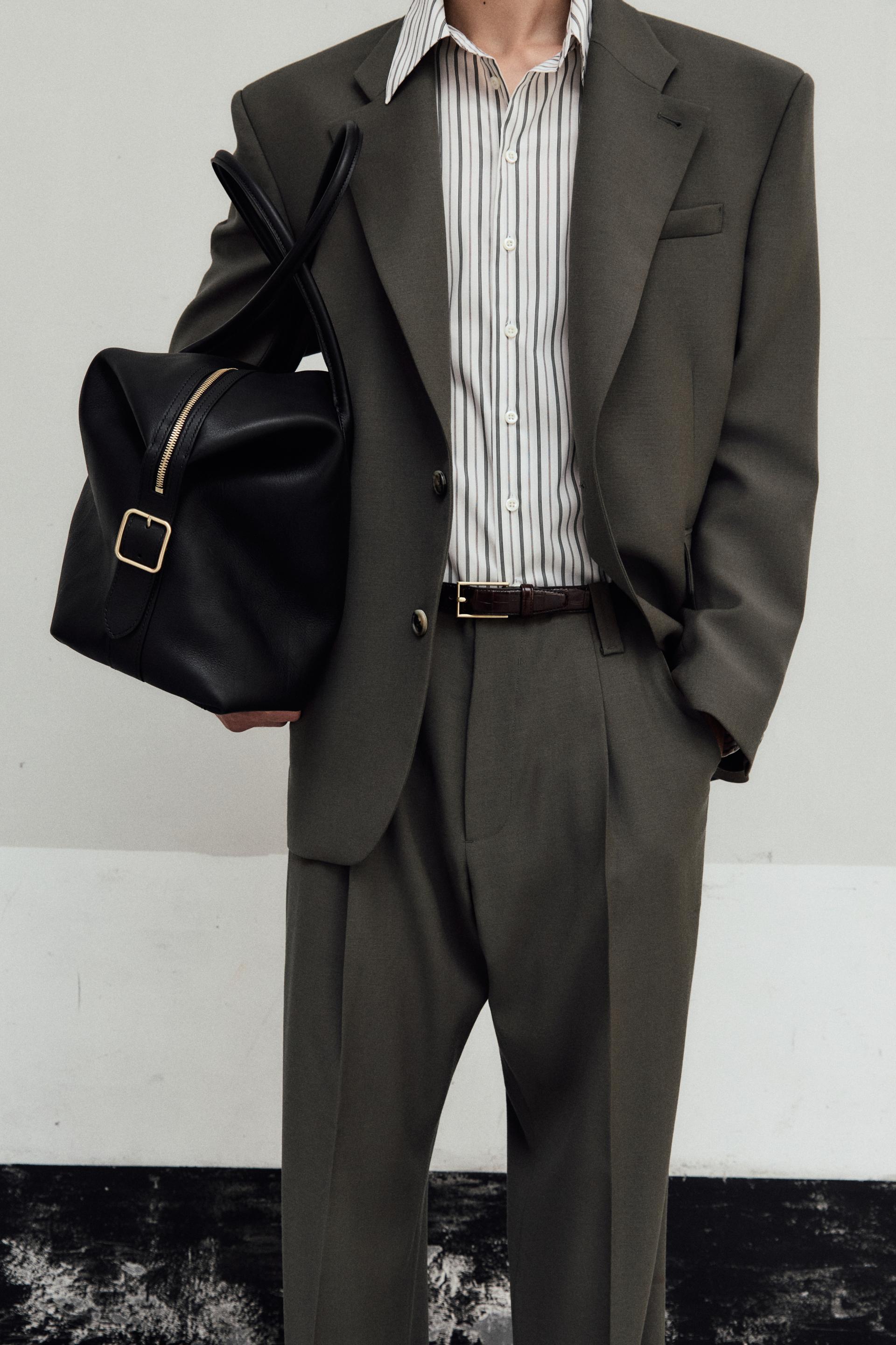 RECTANGLE BUCKLE BELT CHESTNUT CROCO GOLD