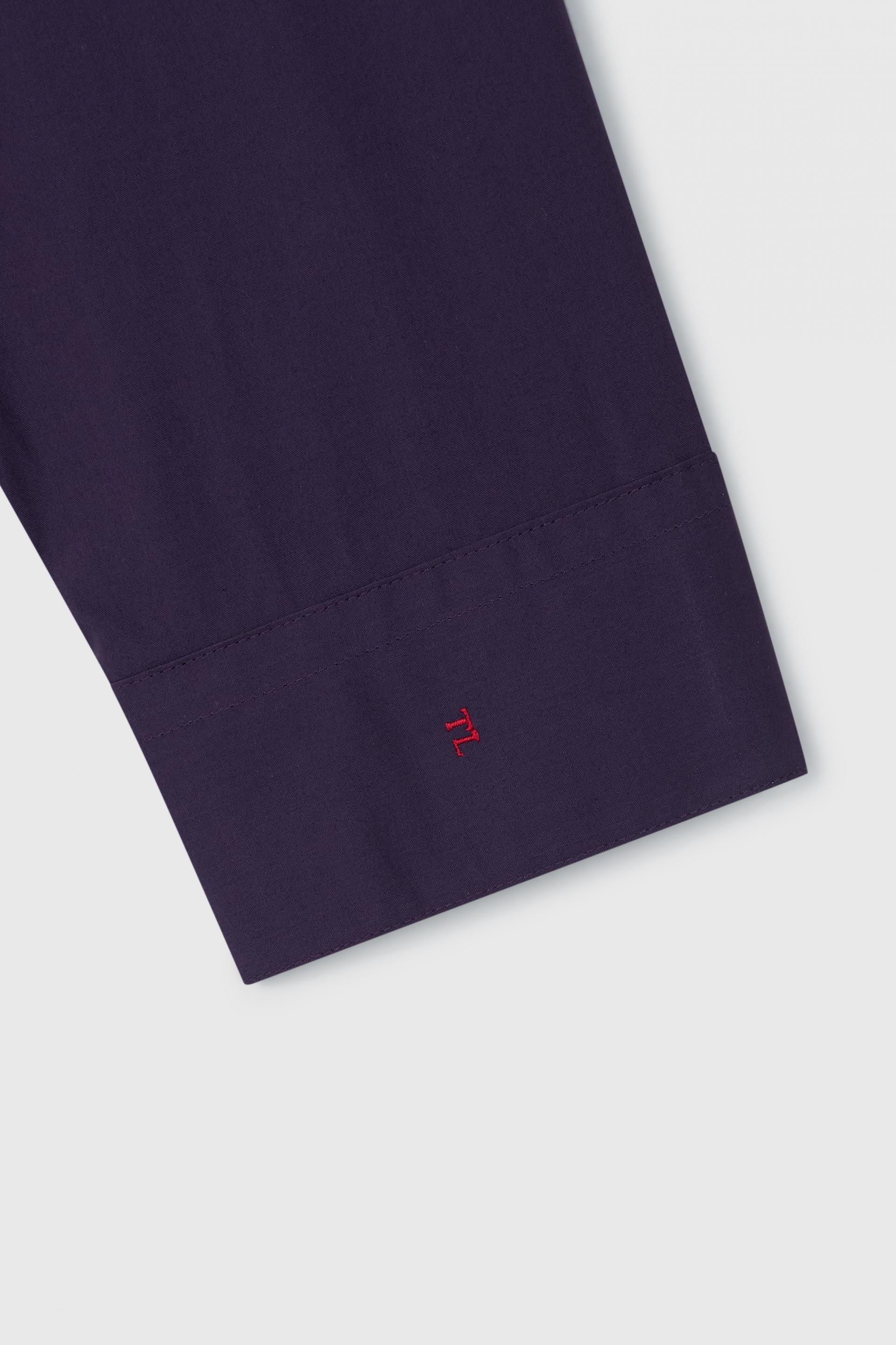 SOLID COTTON POLPLIN BOY SHIRT MULBERRY