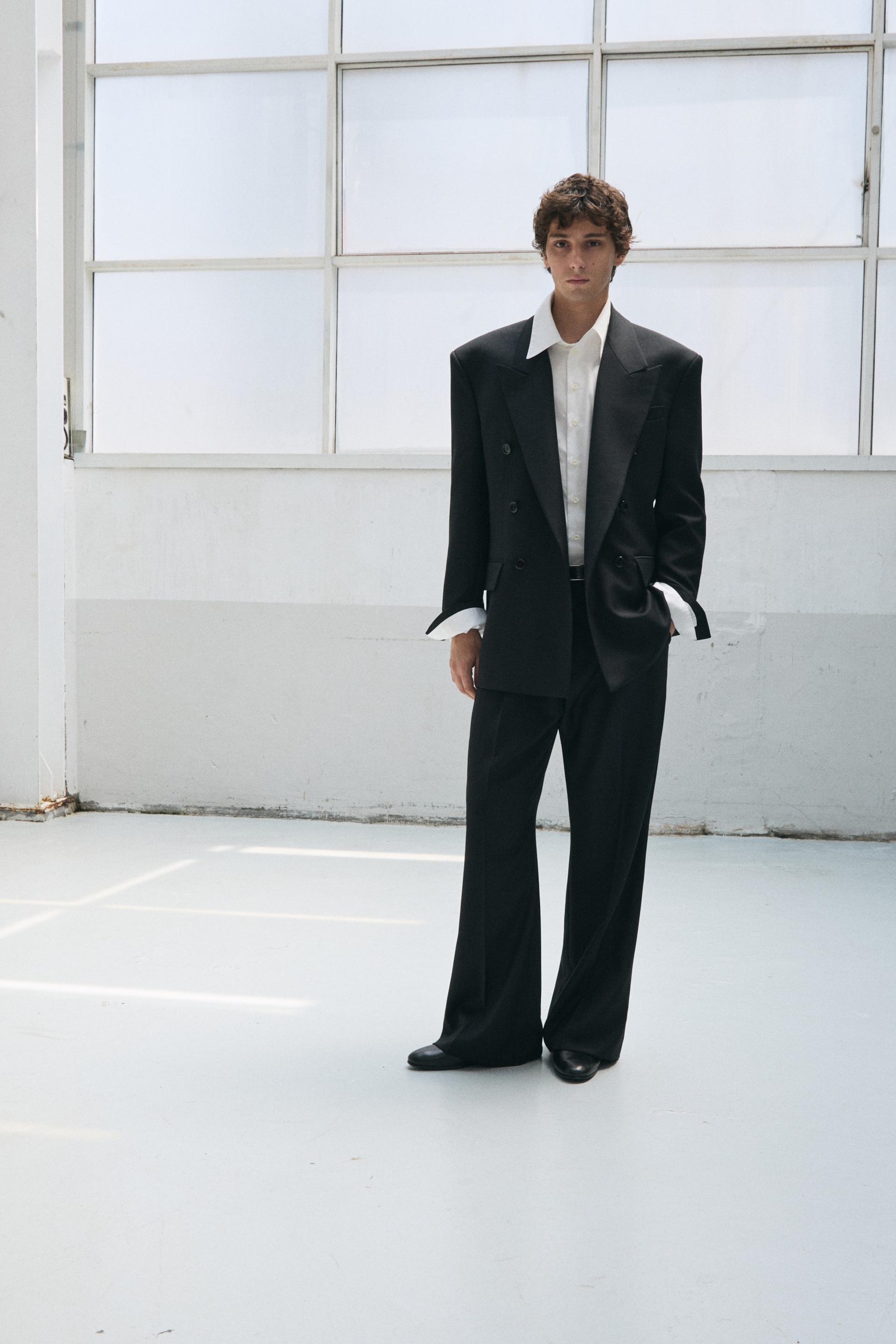 GALA TAILORED JACKET SATIN BLACK