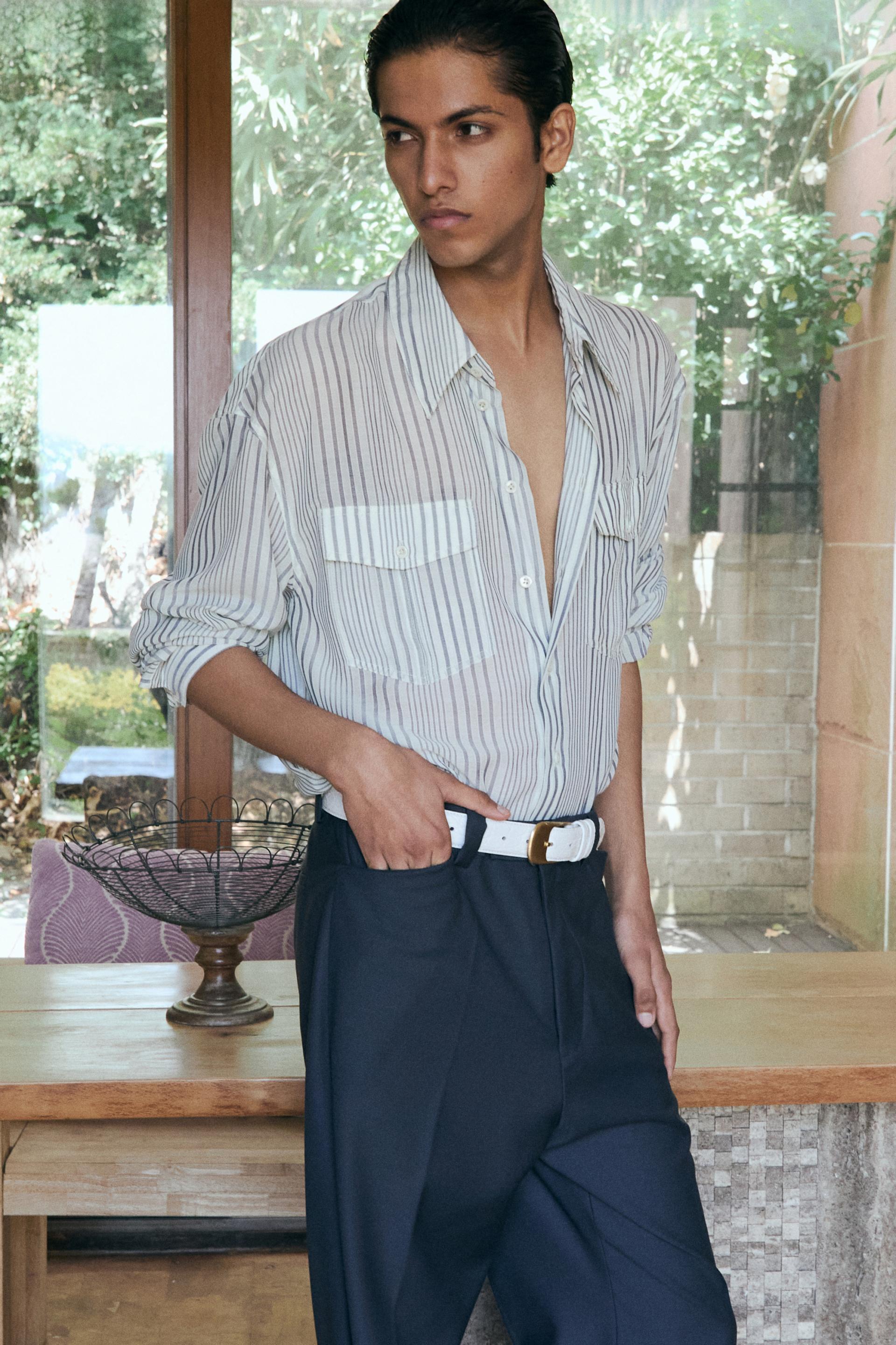 OMBRA BUCKLE BELT WHITE CROCO GOLD