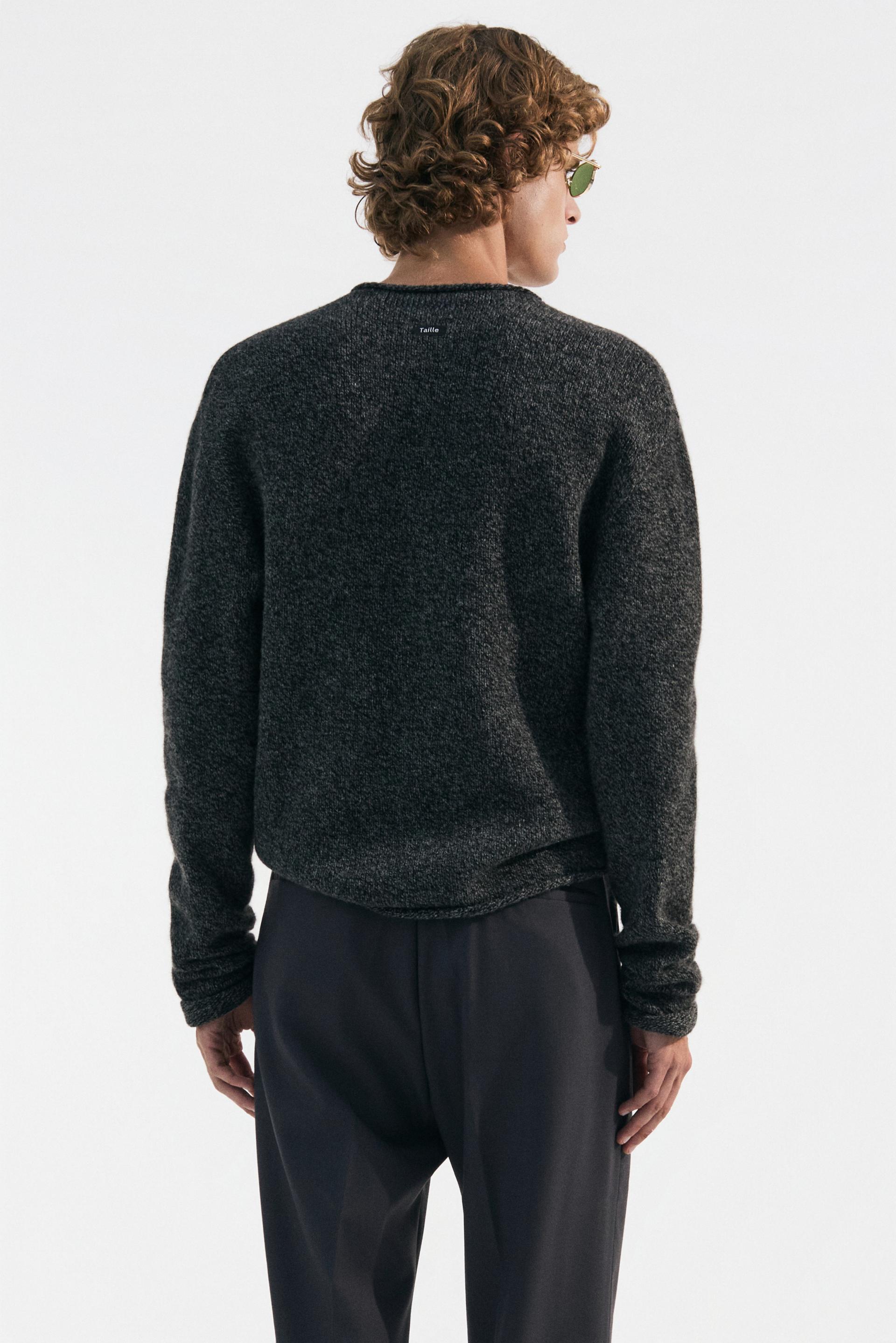AGNES ROLLNECK KNIT SWEATER SALT AND PEPPER