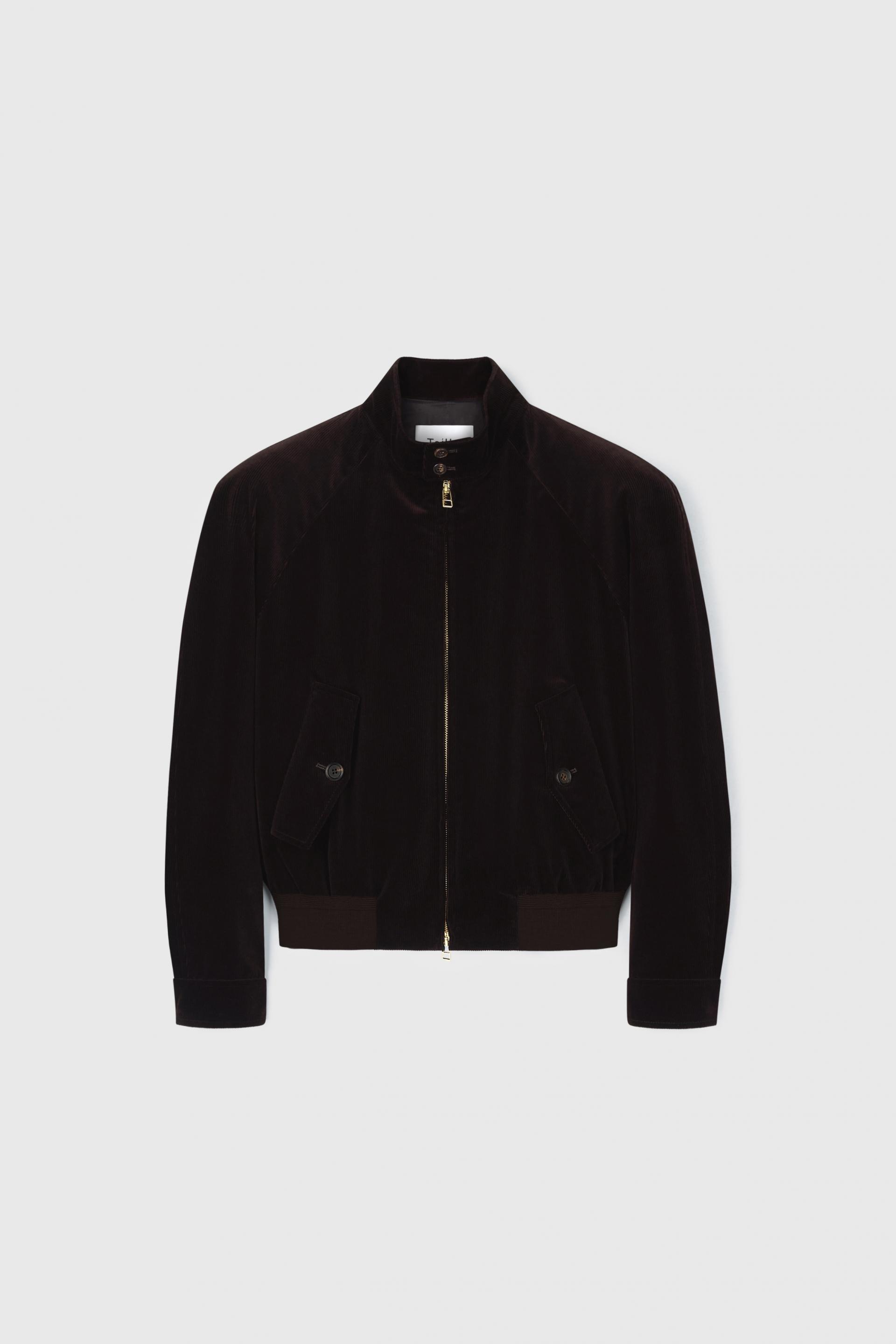 MONO CORDUROY HARRINGTON JACKET DARK PECAN