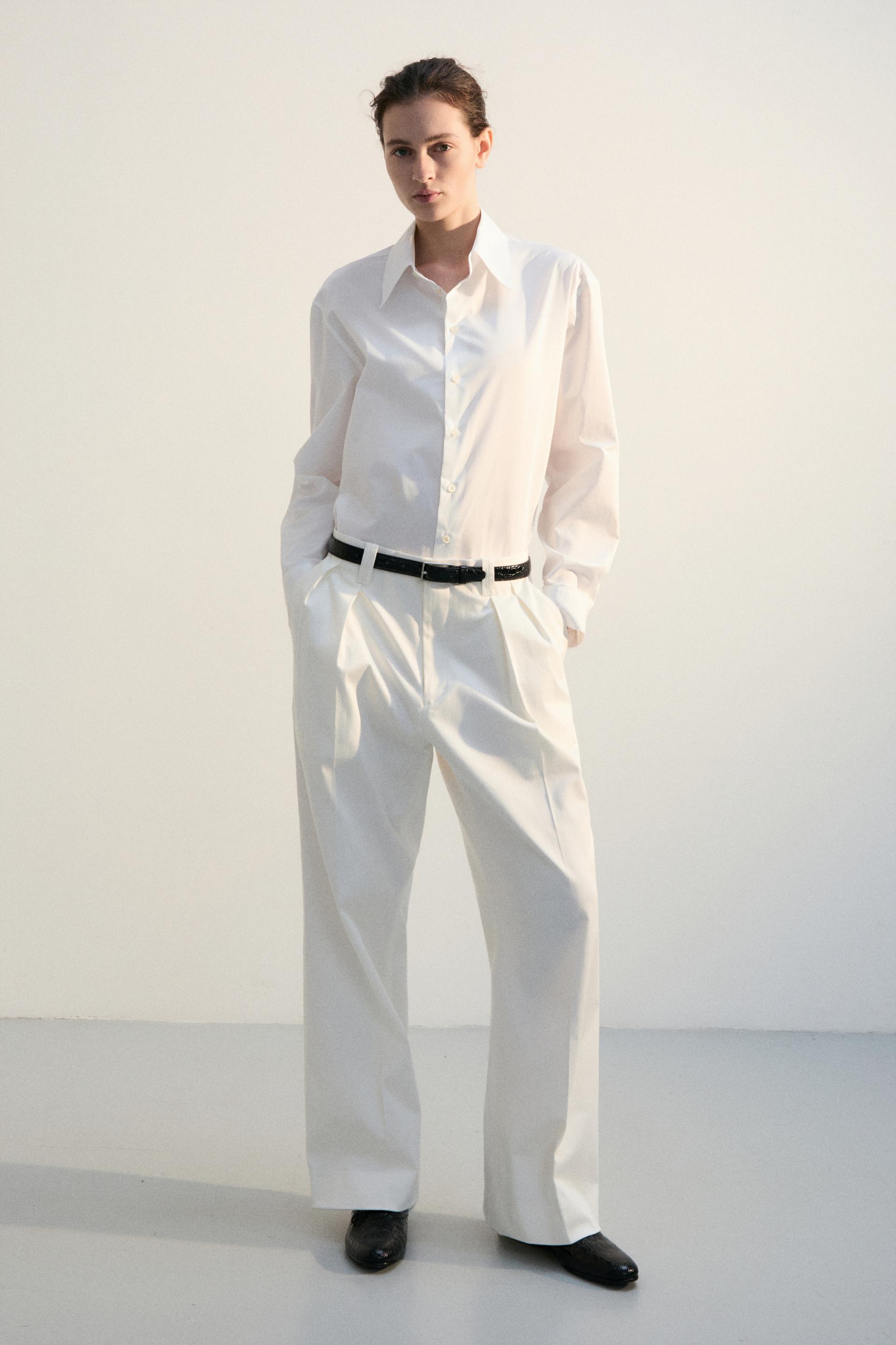 KILT TAILORED COTTON TROUSERS SAIL WHITE