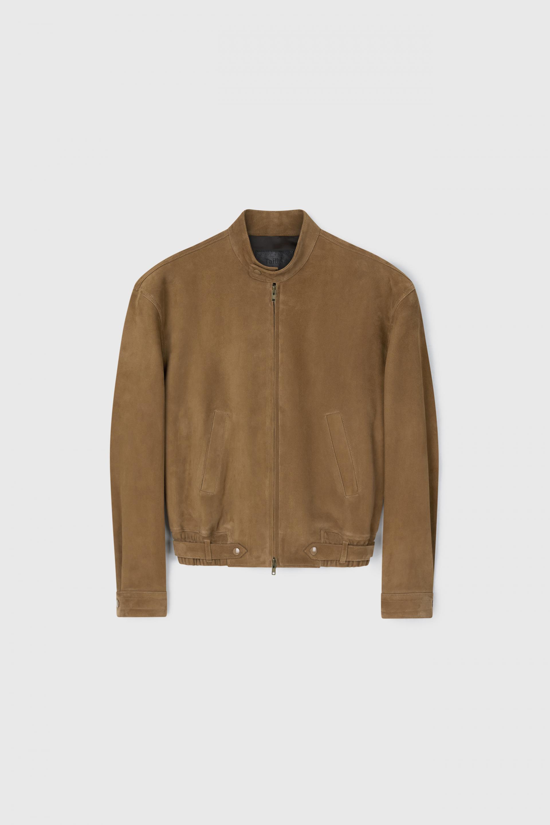 COMAN LAMBSKIN CAFE RACER JACKET TOBACCO
