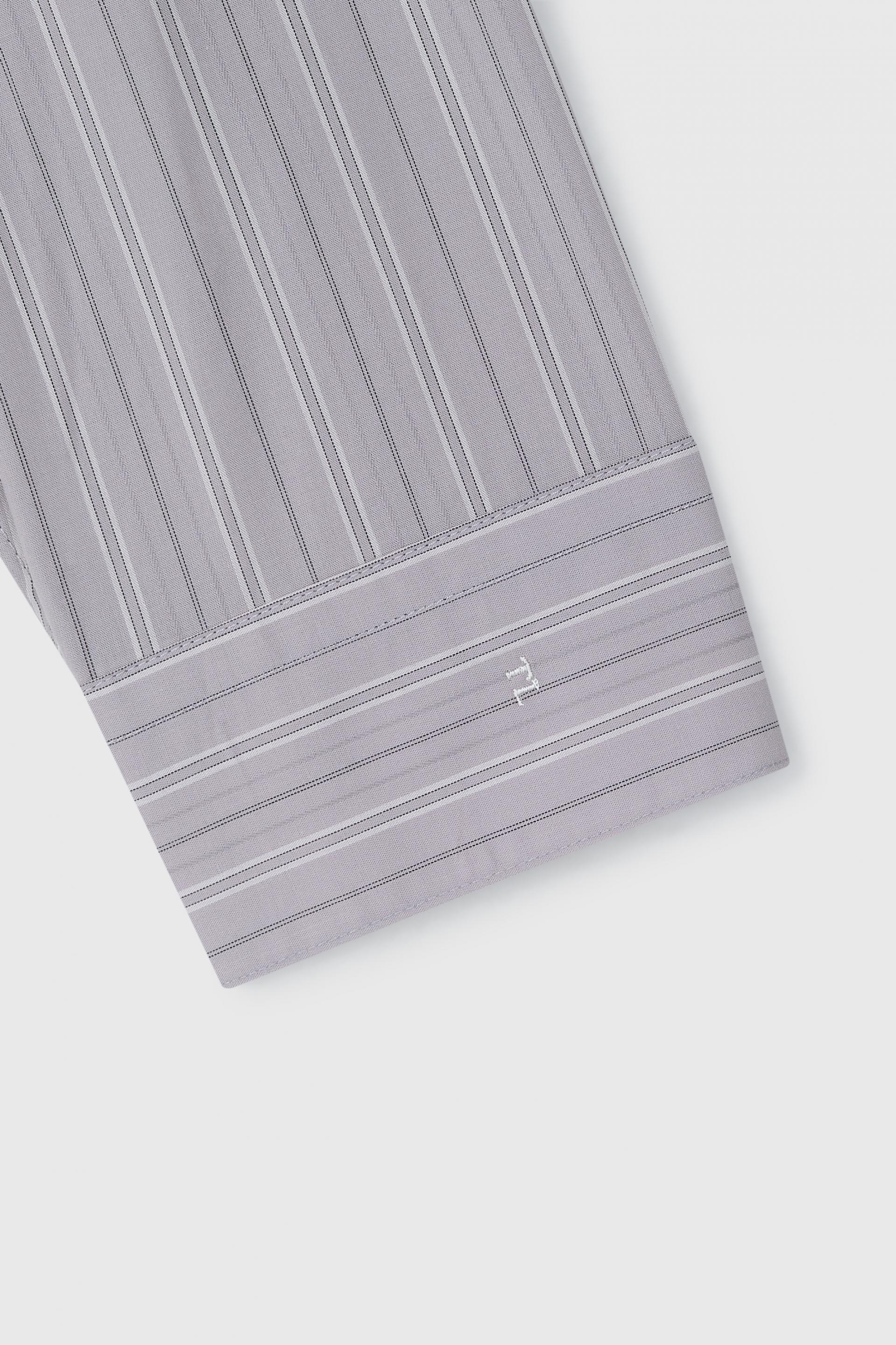 PASCAL STRIPE BOY SHIRT GREY VETIVER