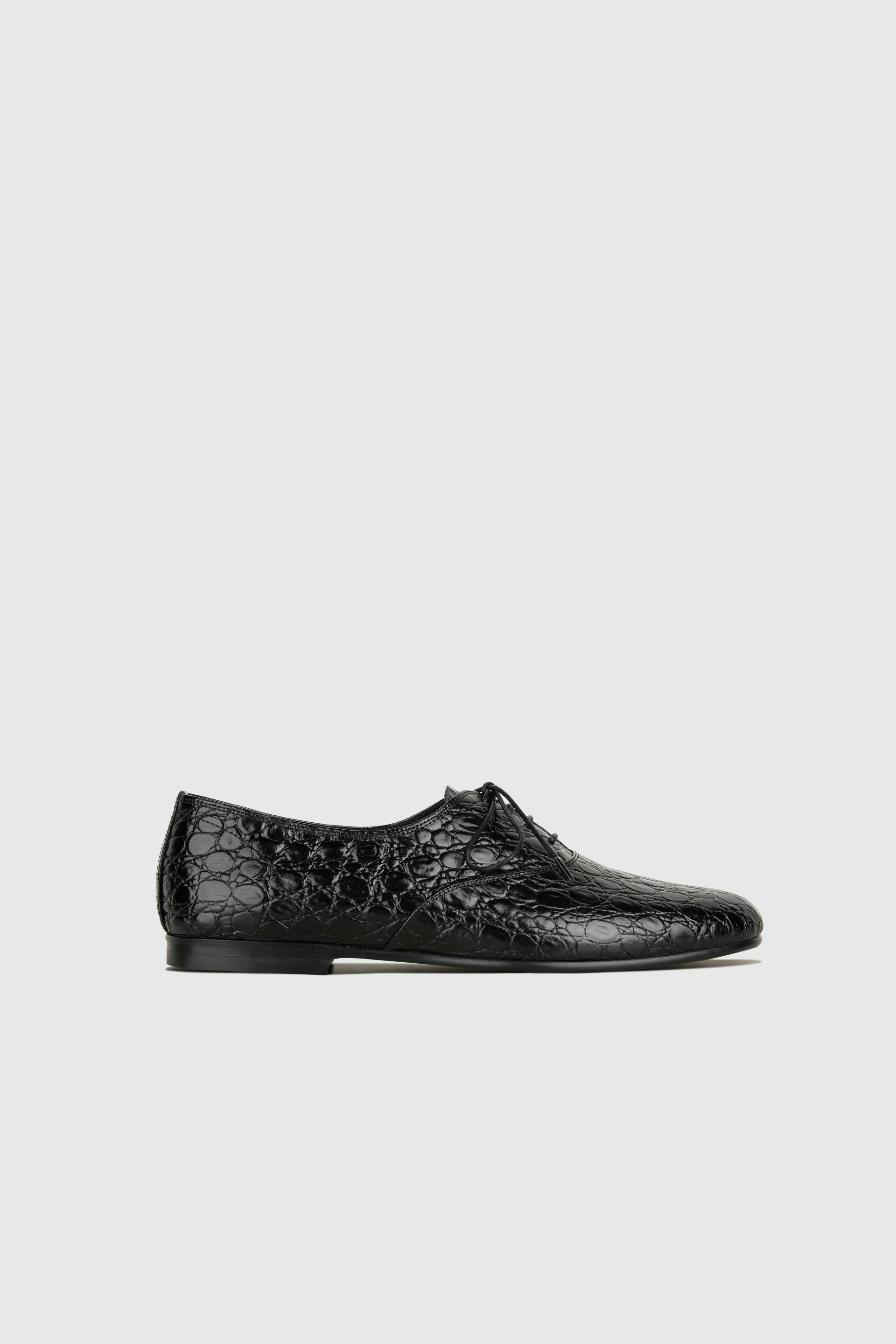 CREPE JAZZ OXFORDS BLACK CROCO
