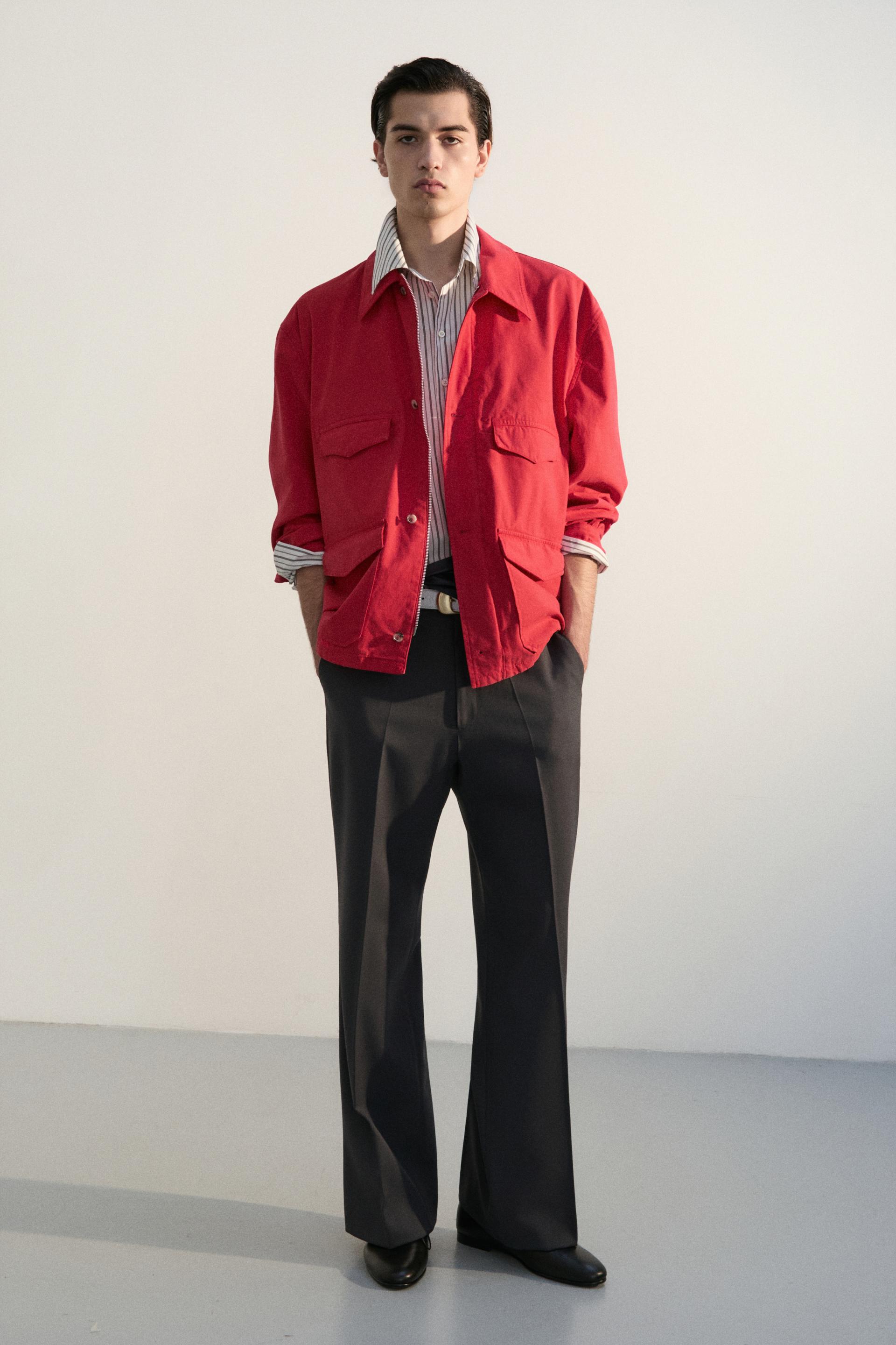 DOLEN COTTON SERGE FIELD JACKET TOSCAN RED