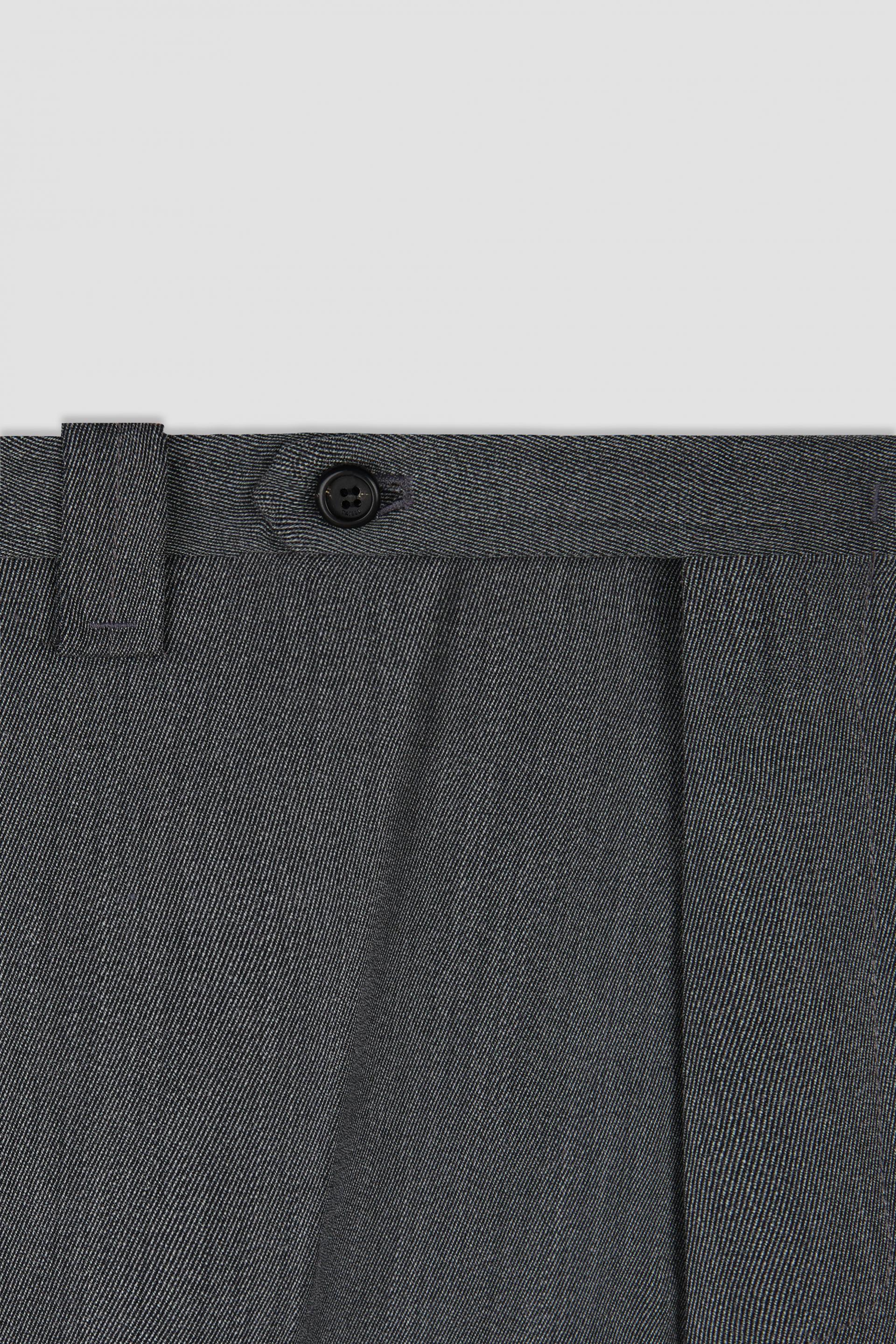 FONTA WOOL DRESS TROUSERS CONCRETE
