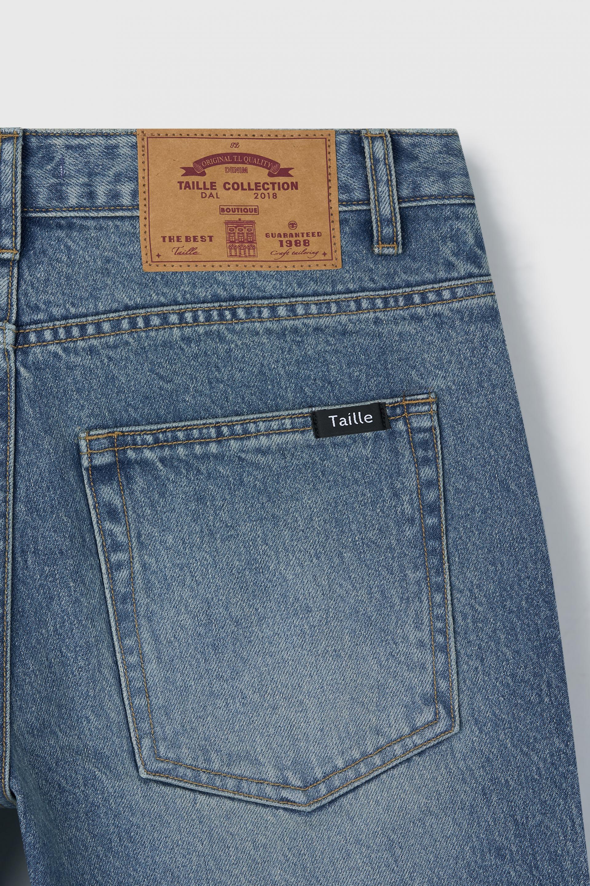 TARIV WASH CONTOUR-FIT DENIM PANTS RARE BLUE