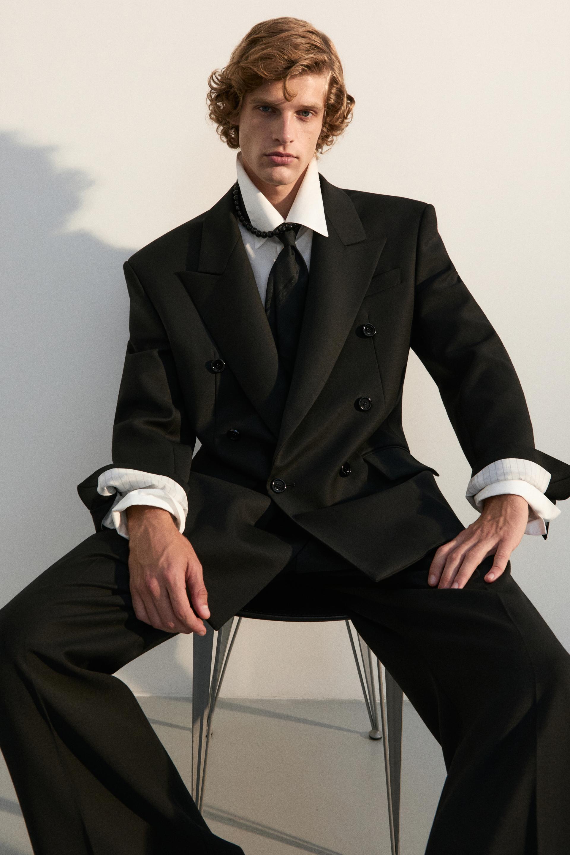 GALA TAILORED JACKET SATIN BLACK