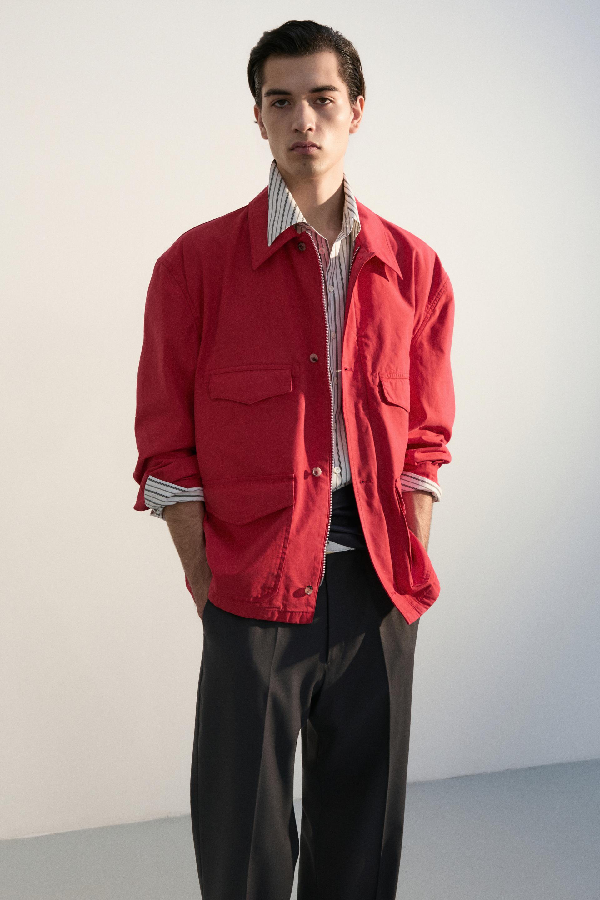 DOLEN COTTON SERGE FIELD JACKET TOSCAN RED