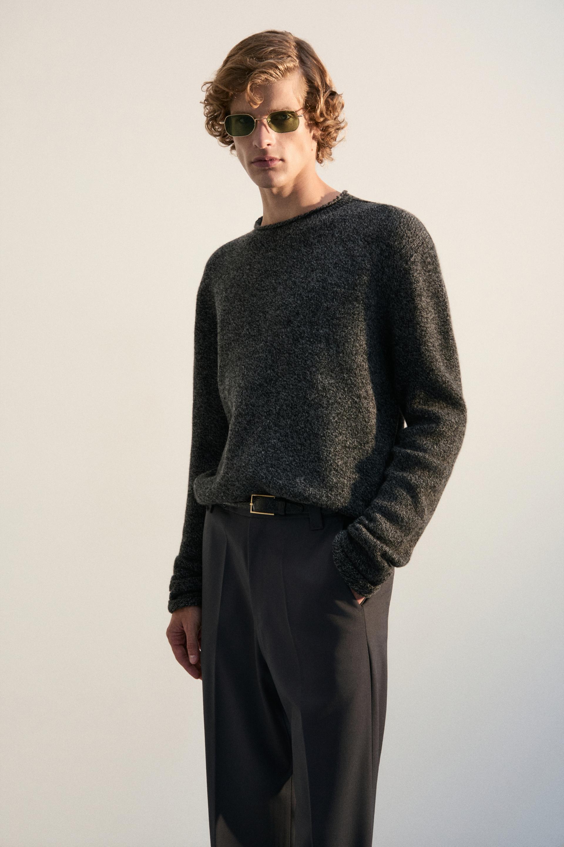 AGNES ROLLNECK KNIT SWEATER SALT AND PEPPER