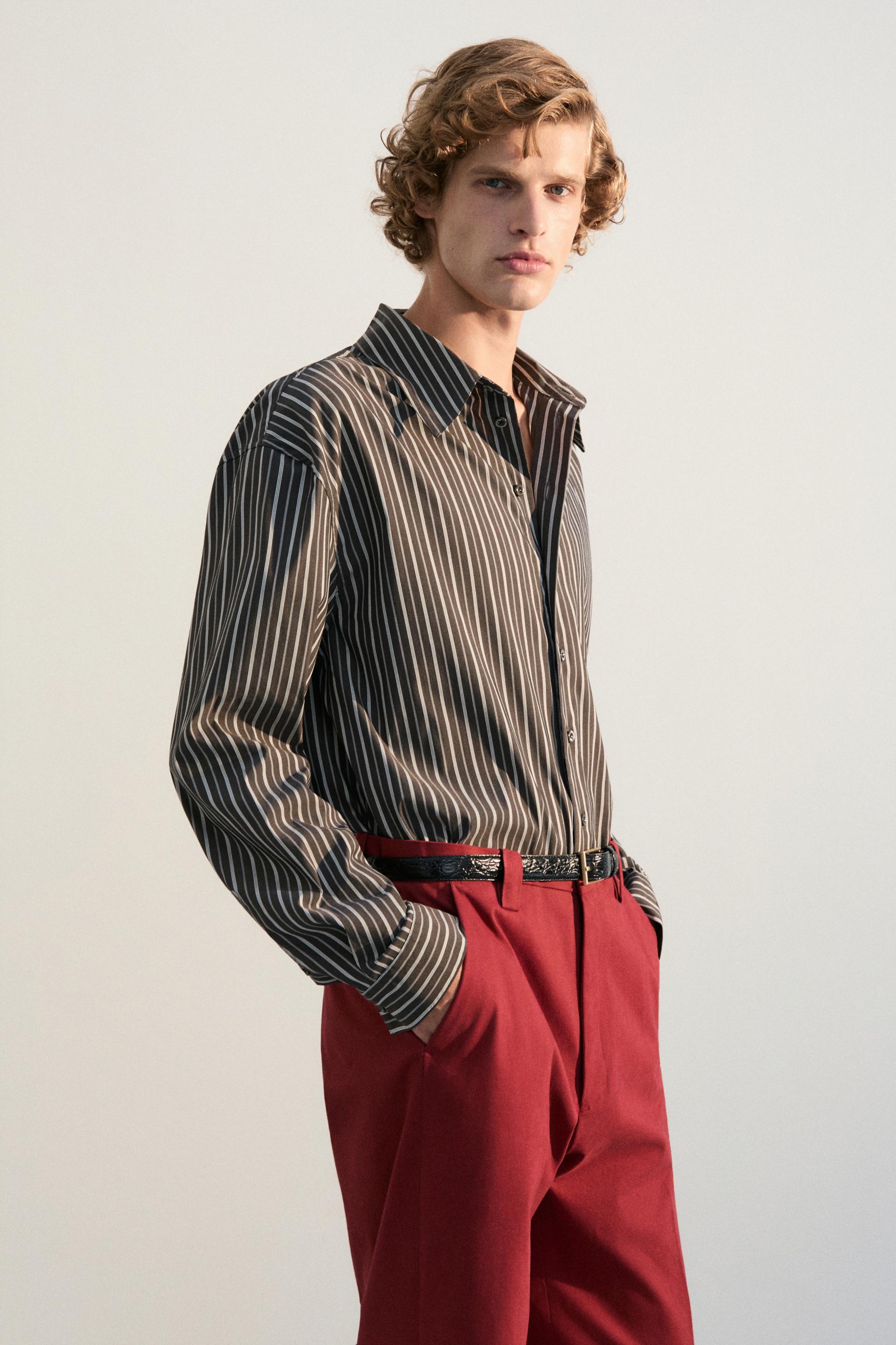 PASCAL STRIPE BOY SHIRT GLITCH BLACK