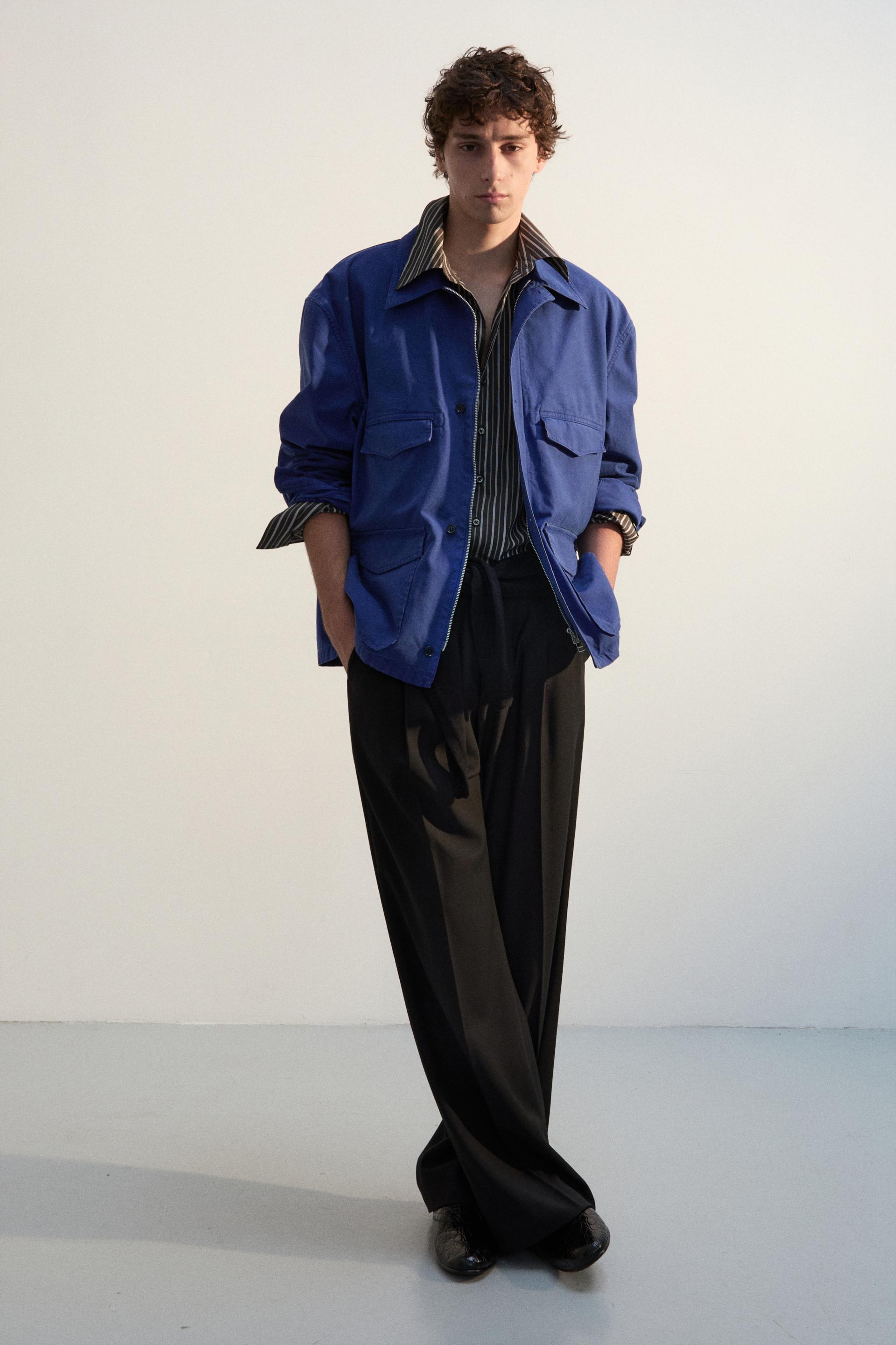 DOLEN COTTON SERGE FIELD JACKET BLEU