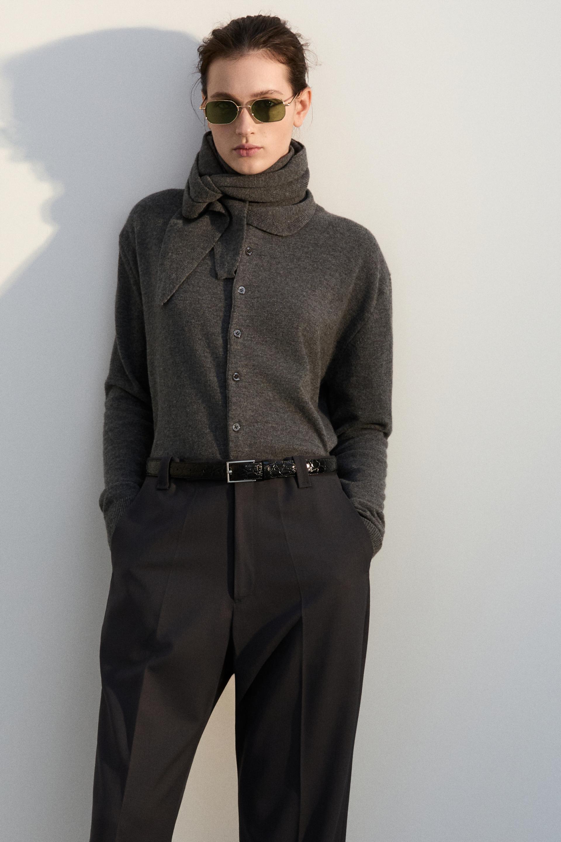 FONTA WOOL DRESS TROUSERS GALENA GREY