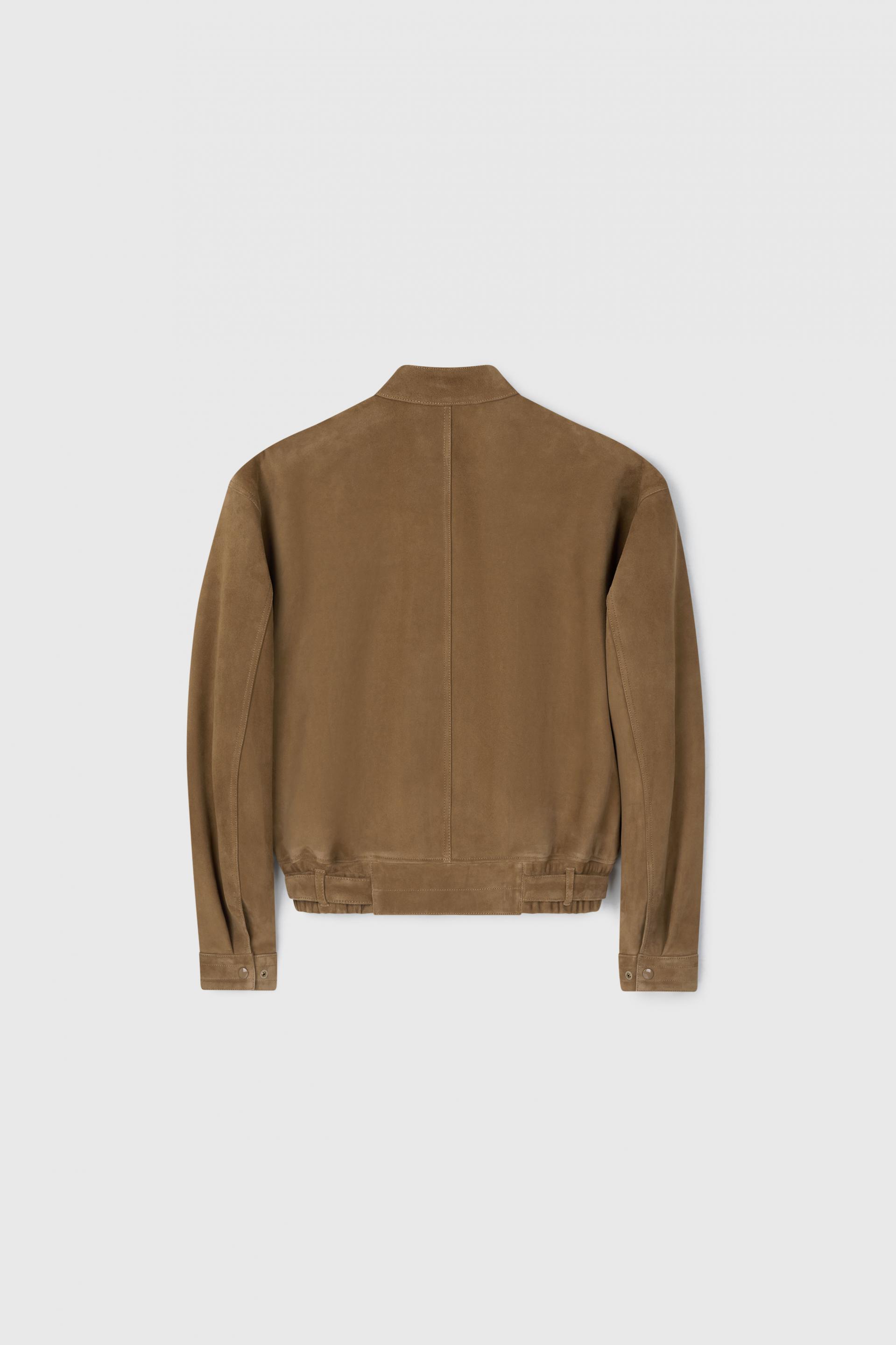 COMAN LAMBSKIN CAFE RACER JACKET TOBACCO