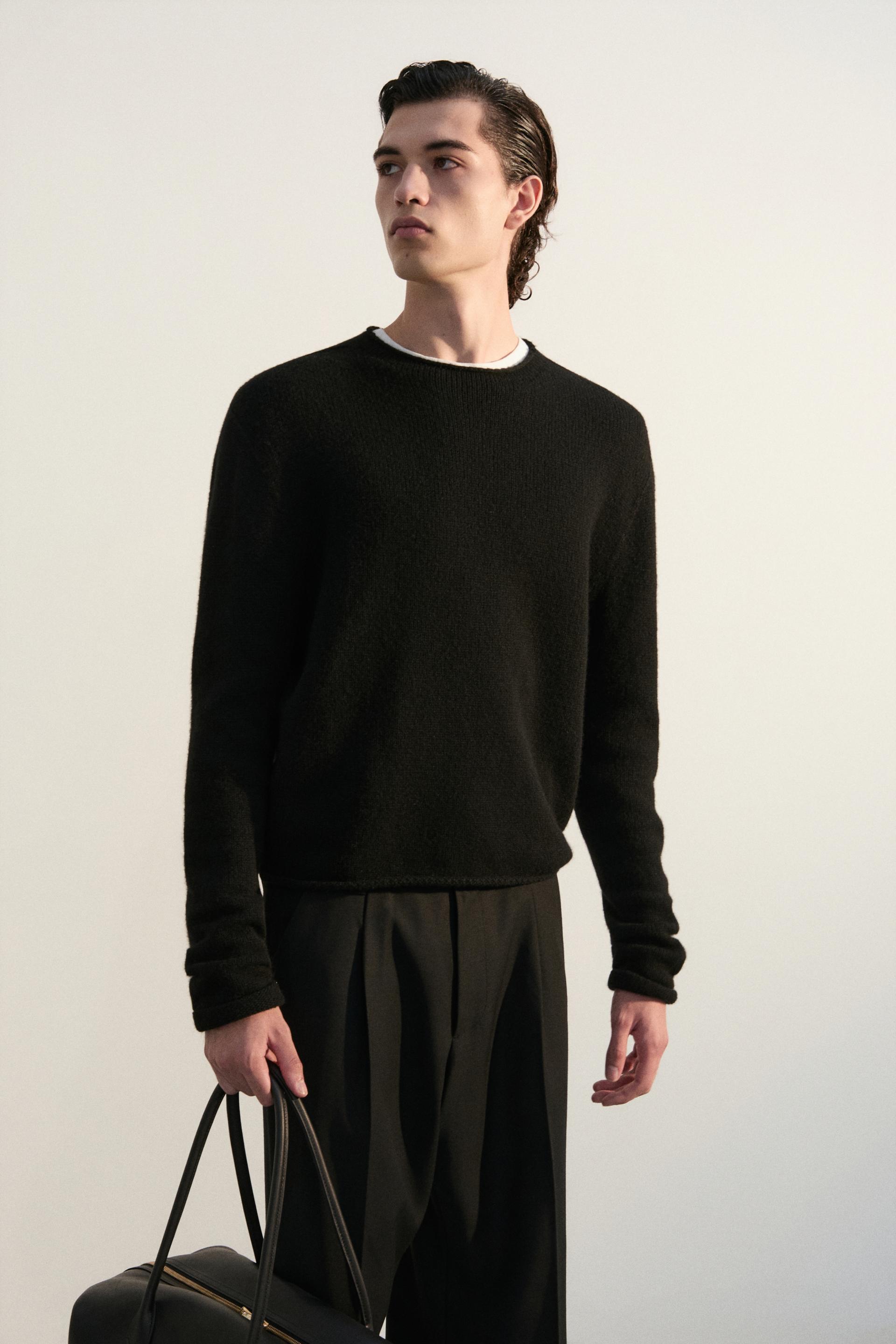 AGNES ROLLNECK KNIT SWEATER BLACK