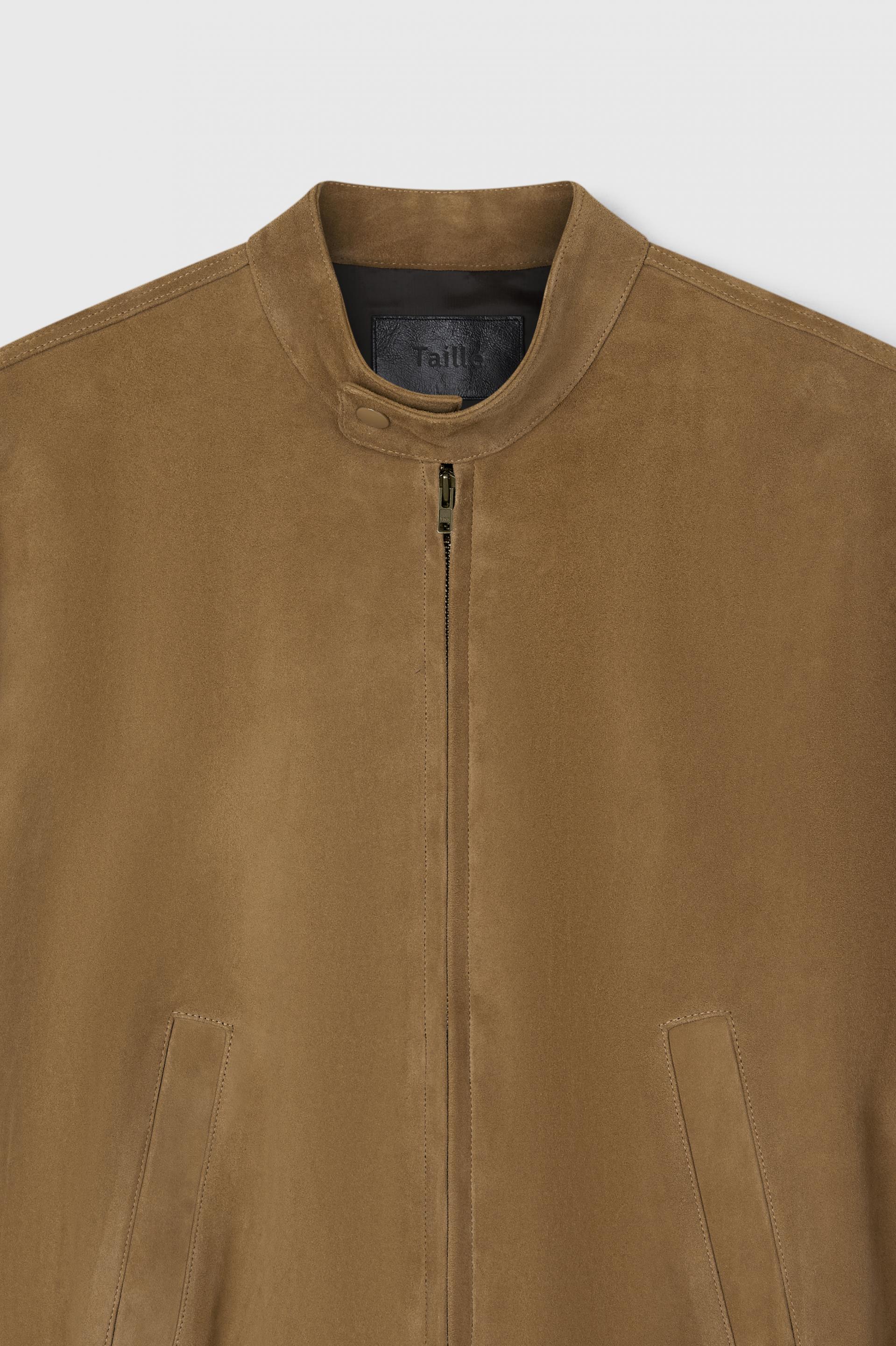COMAN LAMBSKIN CAFE RACER JACKET TOBACCO