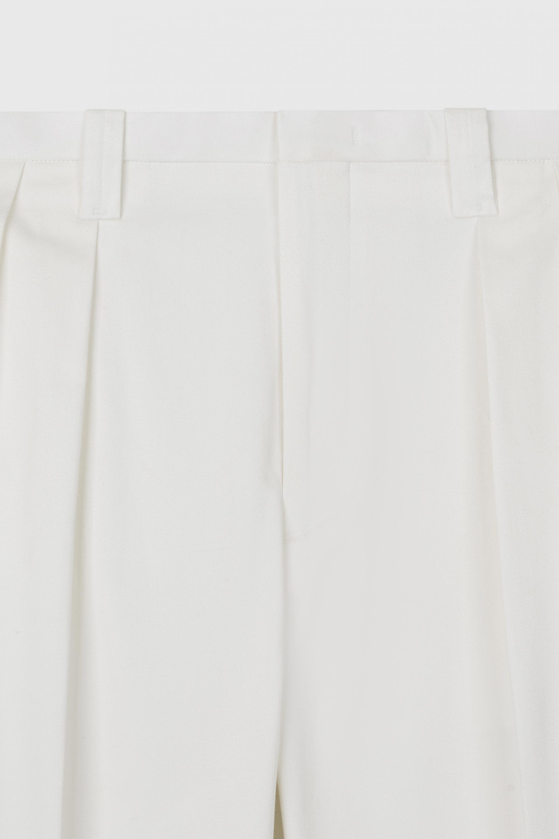 KILT TAILORED COTTON TROUSERS SAIL WHITE