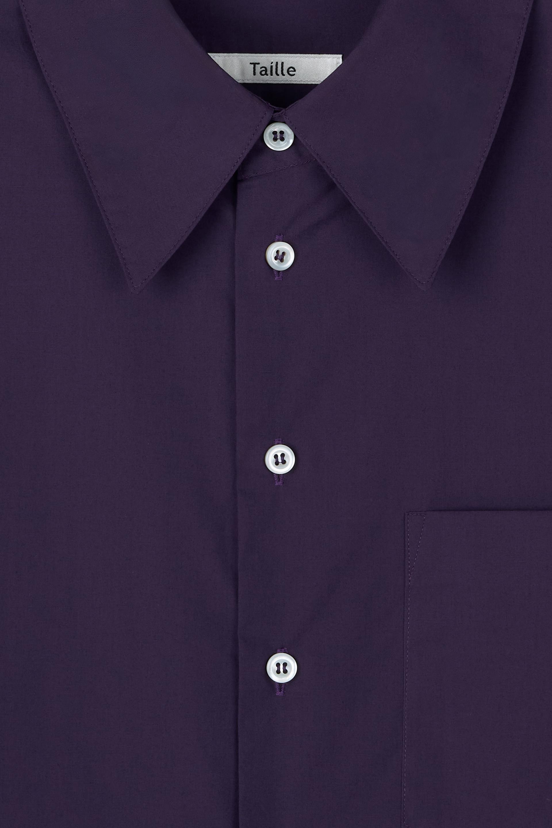 SOLID COTTON POLPLIN BOY SHIRT MULBERRY