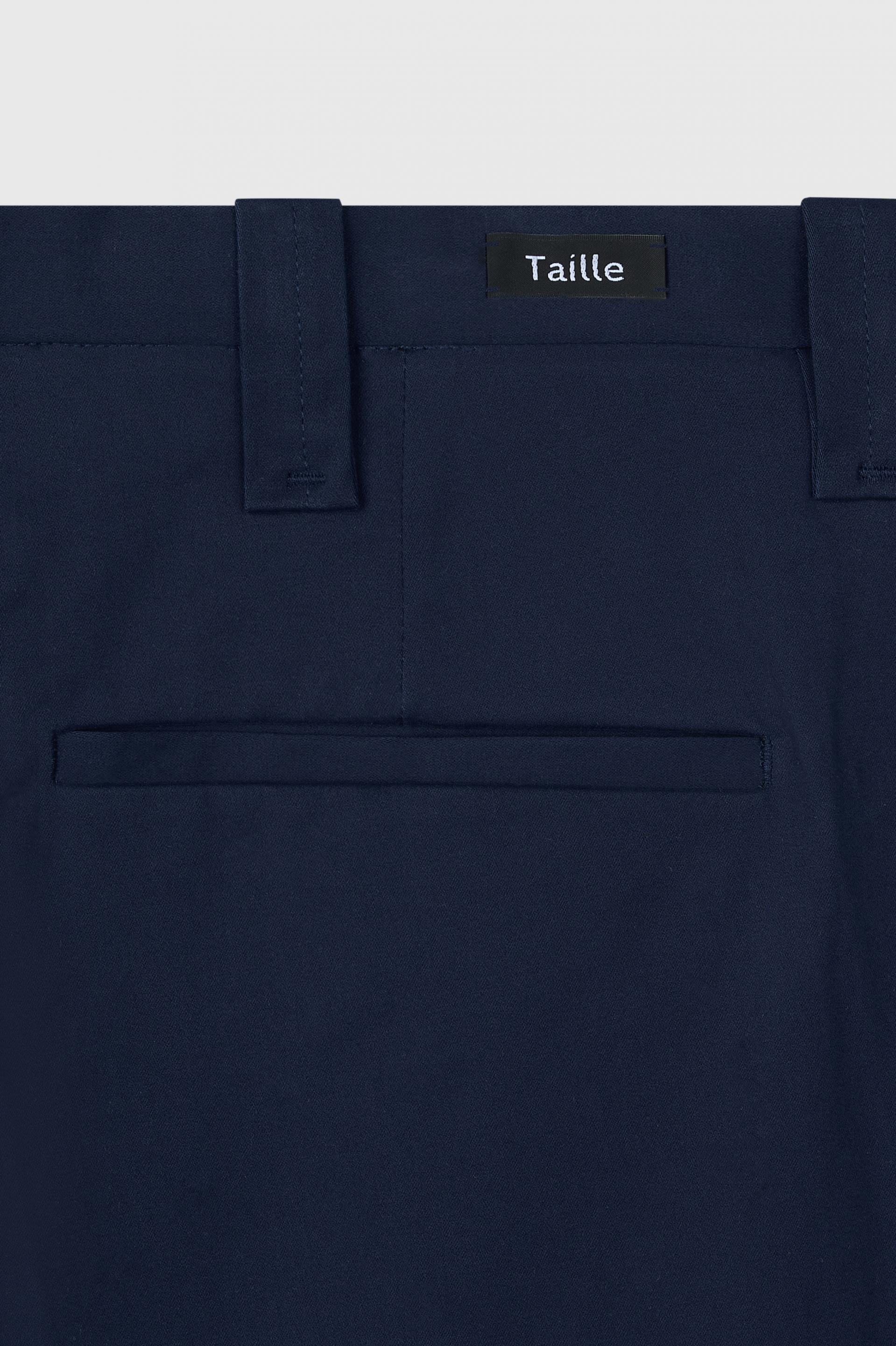 KILT TAILORED COTTON TROUSERS BLUE NAVY