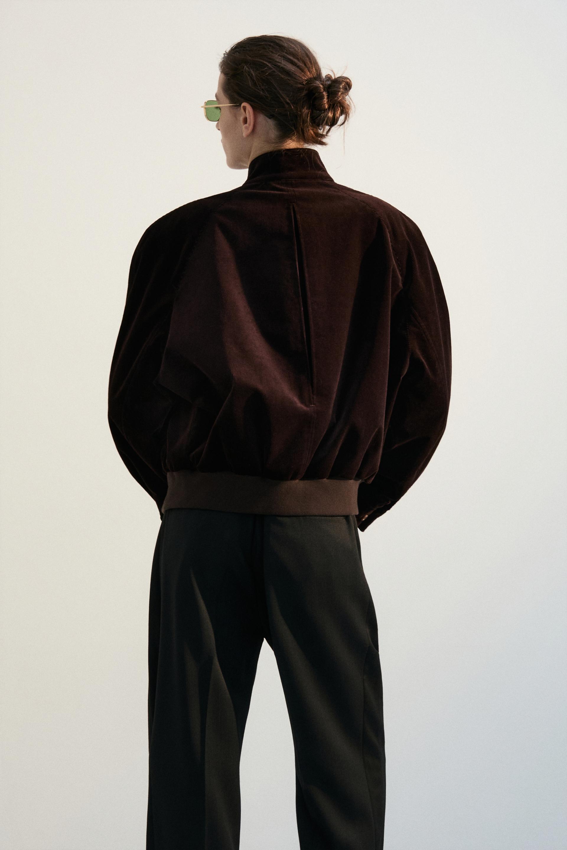 MONO CORDUROY HARRINGTON JACKET DARK PECAN