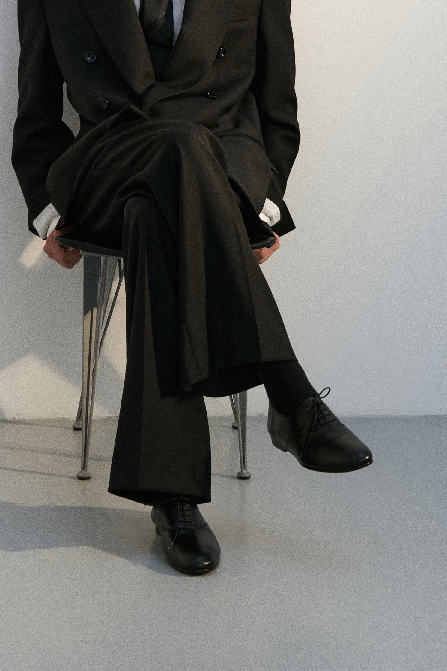 CREPE JAZZ OXFORDS BLACK LAMB