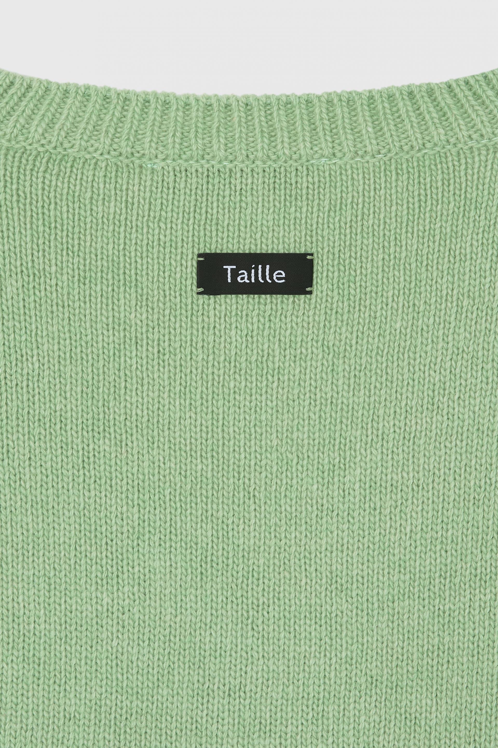 PARMA WOOL TL CLASSIC V-NECK SWEATER PEPPERMINT