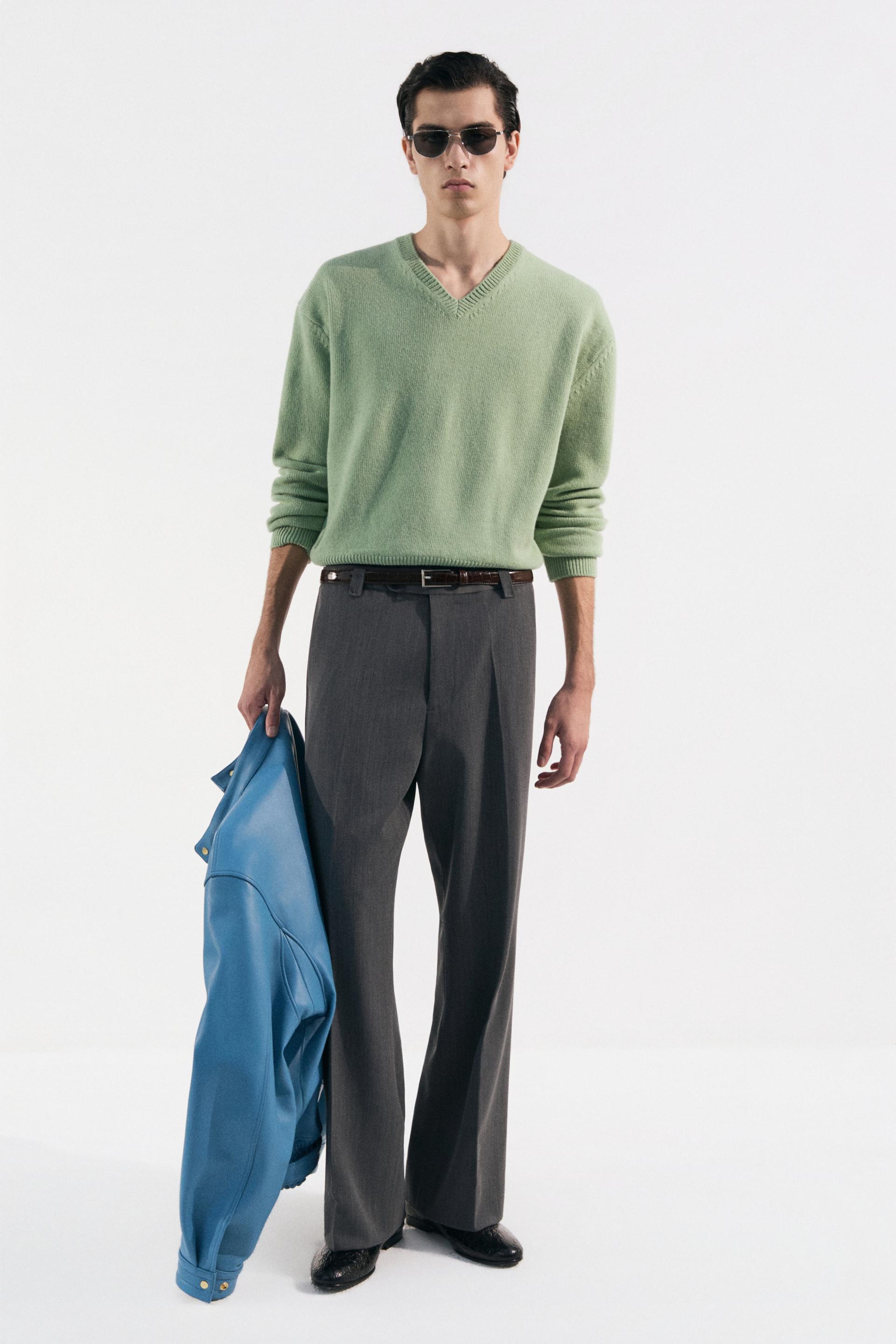FONTA WOOL DRESS TROUSERS CONCRETE