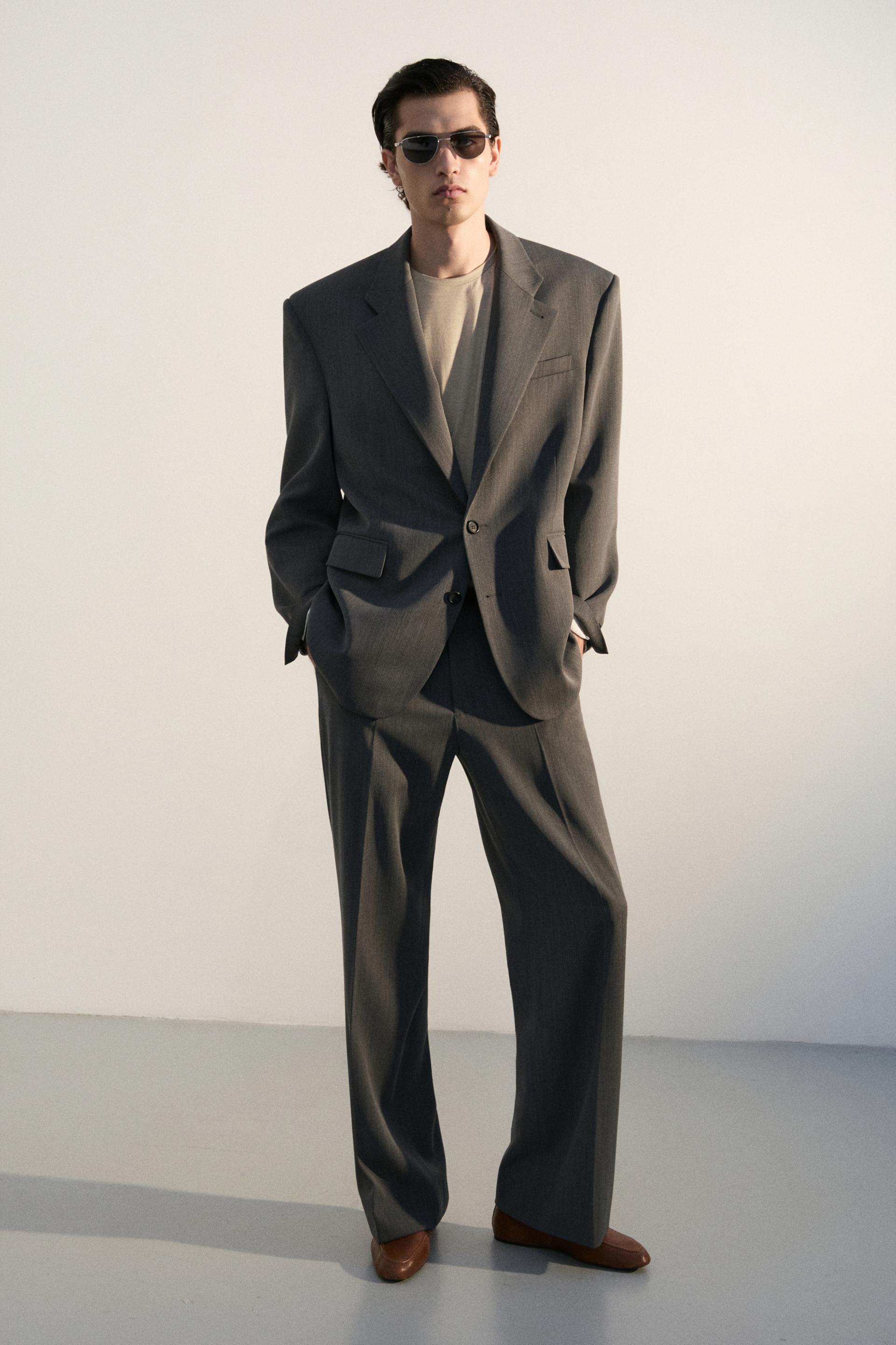 FONTA WOOL DRESS TROUSERS CONCRETE