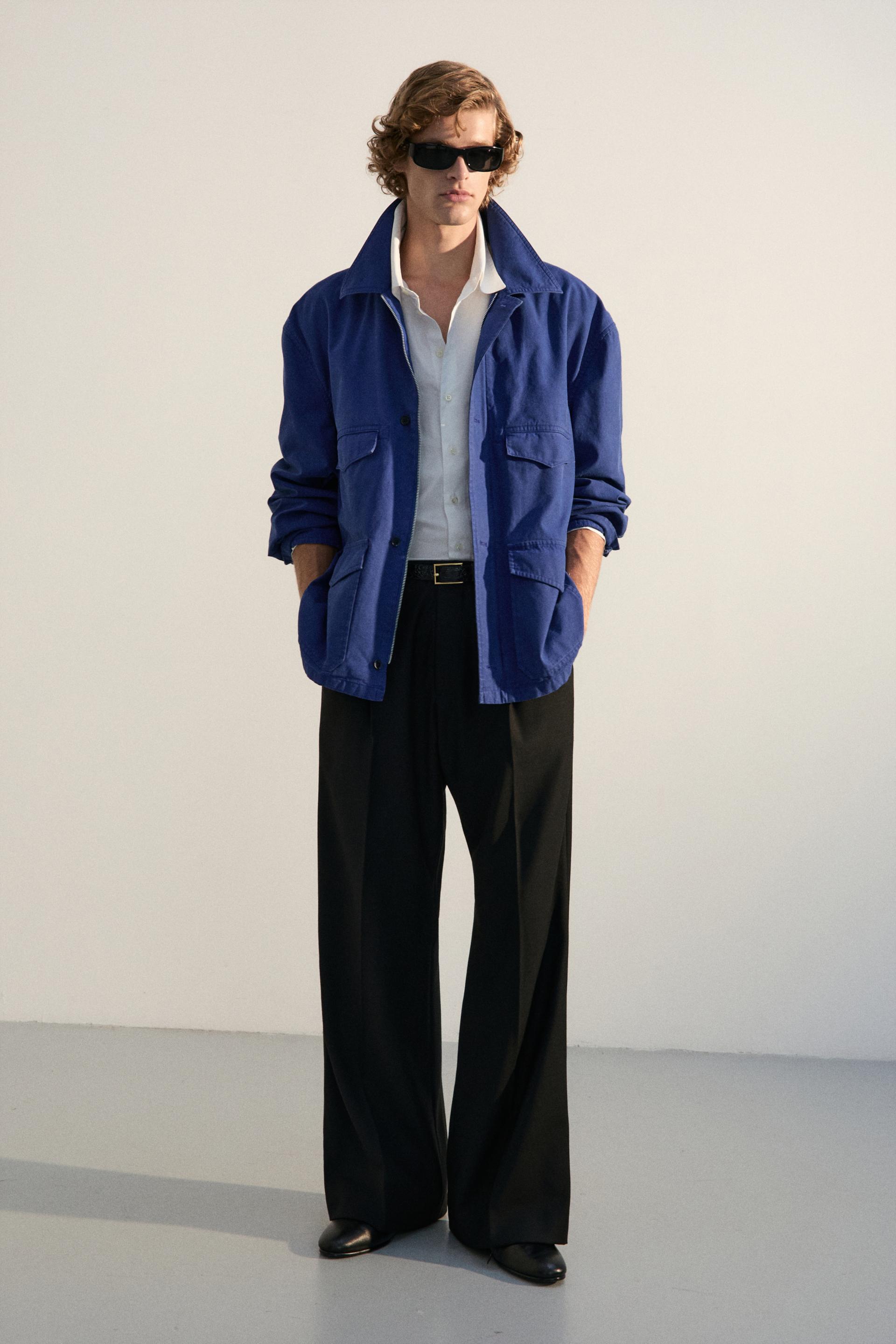 DOLEN COTTON SERGE FIELD JACKET BLEU