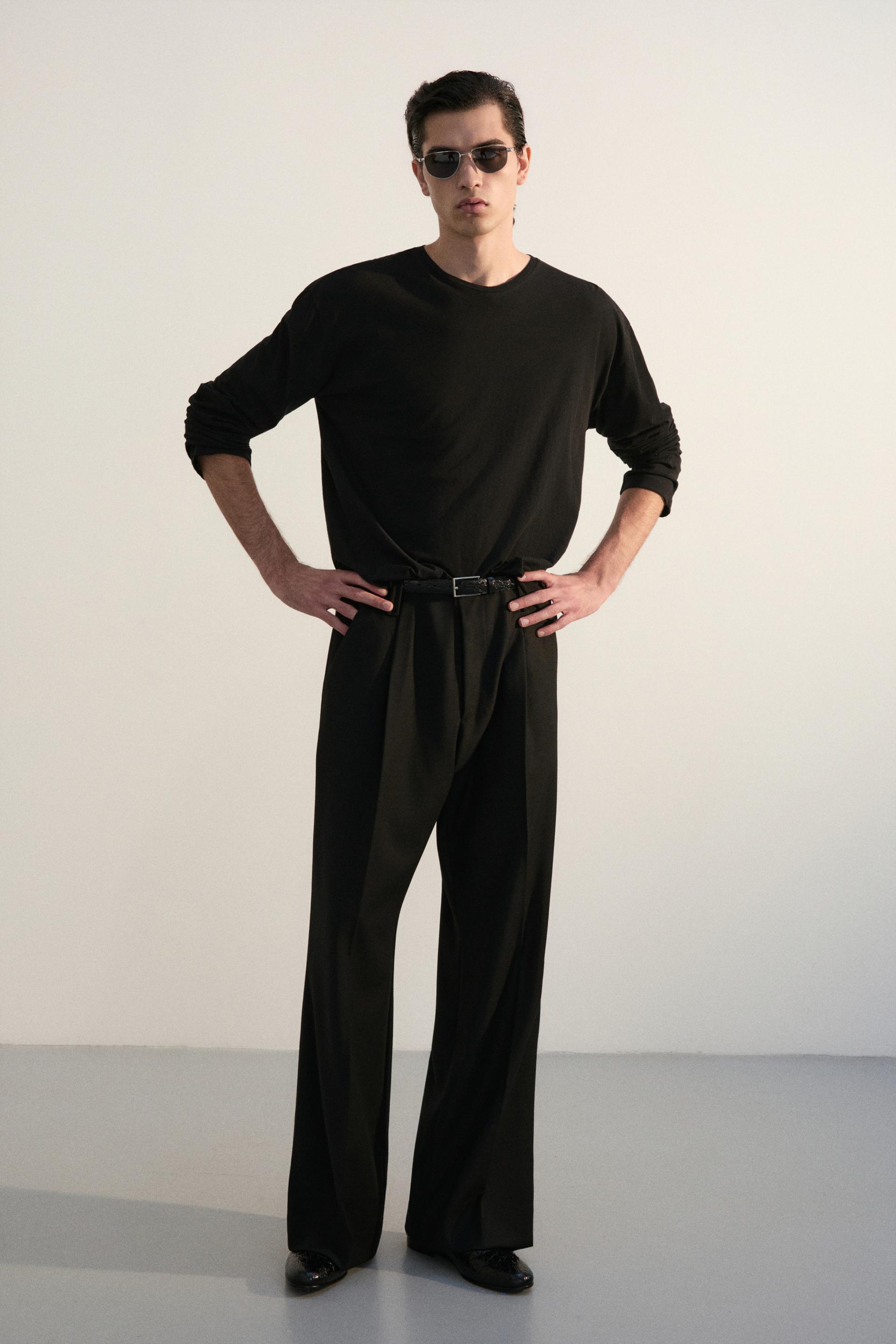 COTTON SILKY JERSEY TOP BLACK