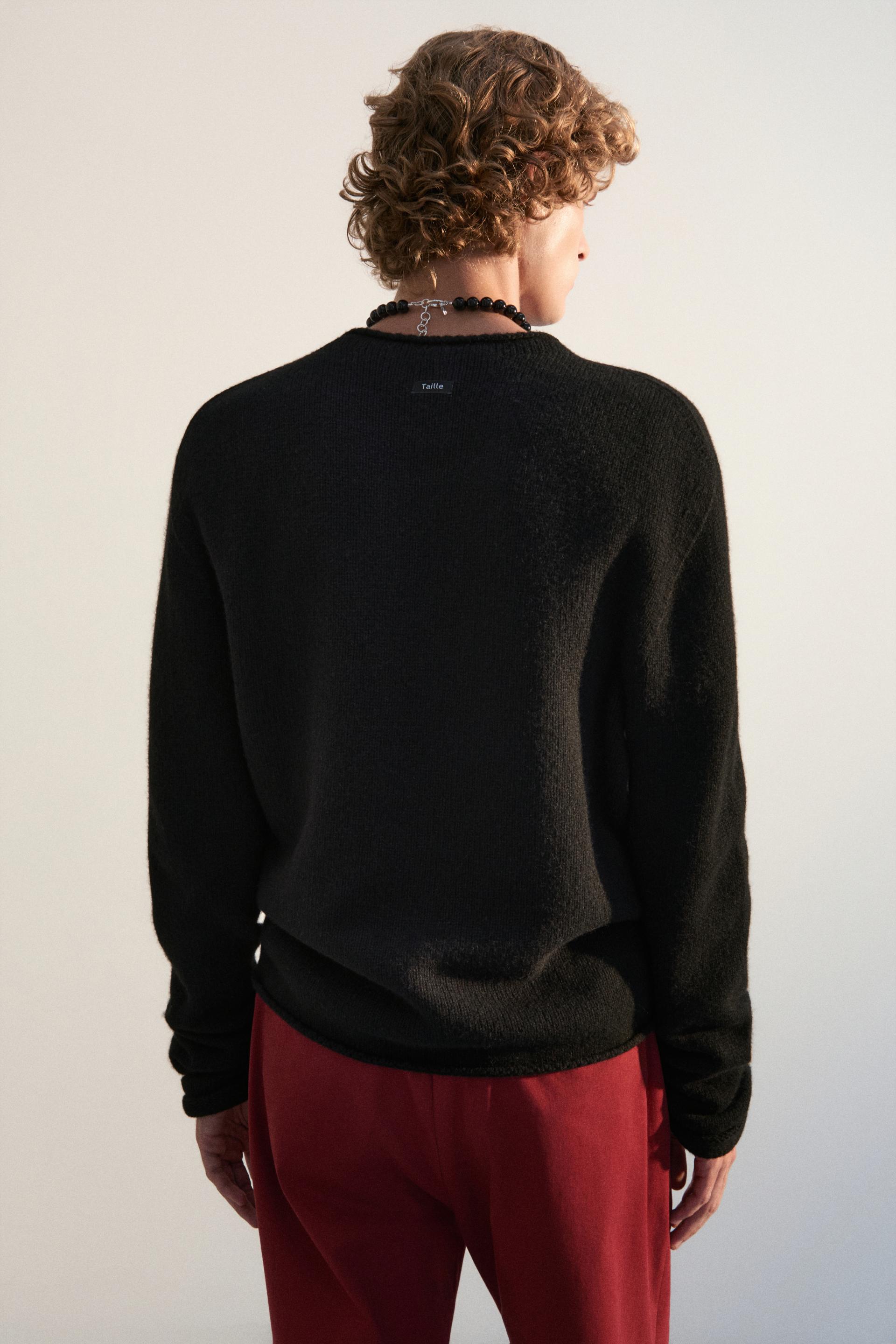 AGNES ROLLNECK KNIT SWEATER BLACK