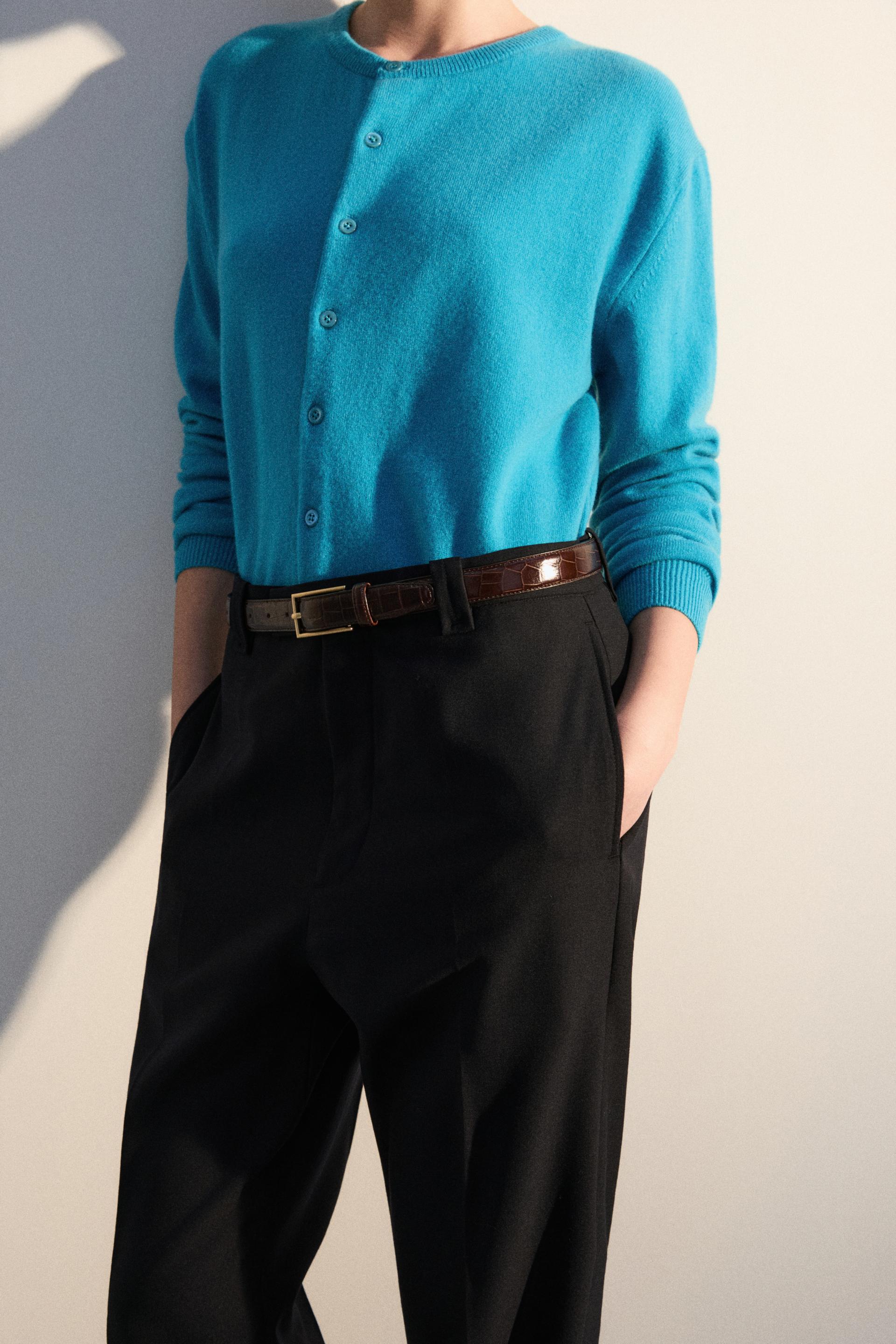 MERINO CLASSIC CARDIGAN TURQUOISE