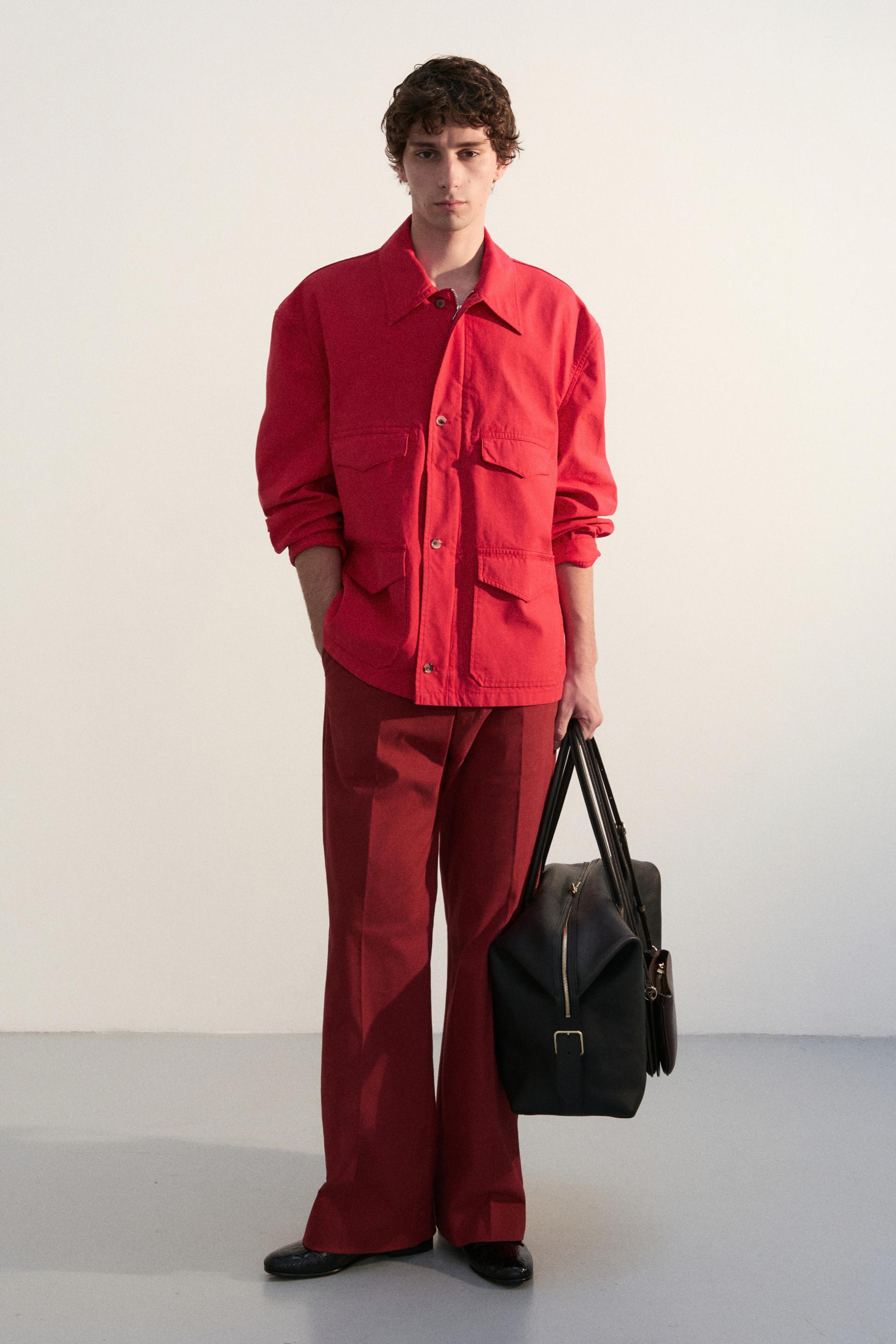 DOLEN COTTON SERGE FIELD JACKET TOSCAN RED