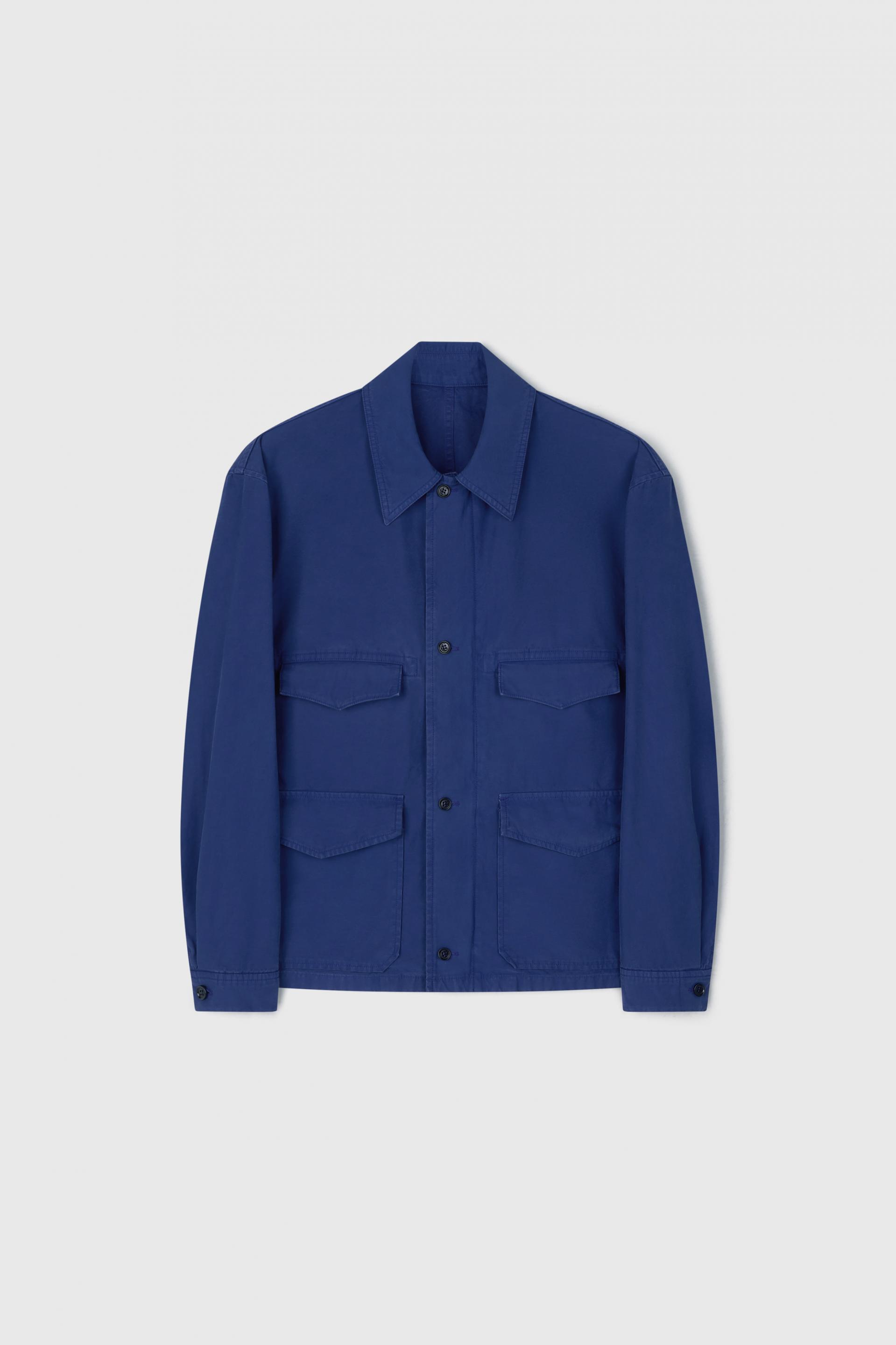 DOLEN COTTON SERGE FIELD JACKET BLEU