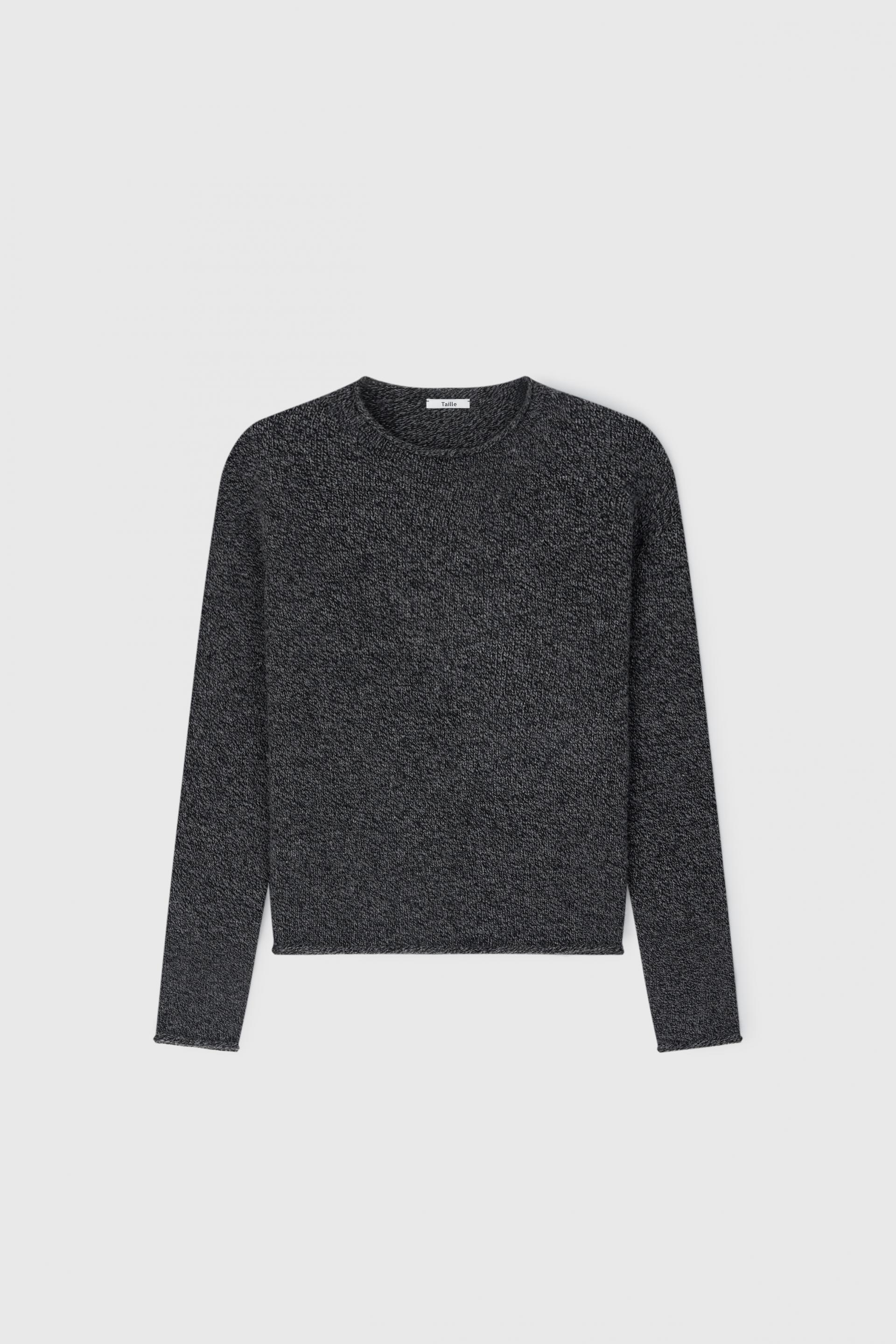 AGNES ROLLNECK KNIT SWEATER SALT AND PEPPER