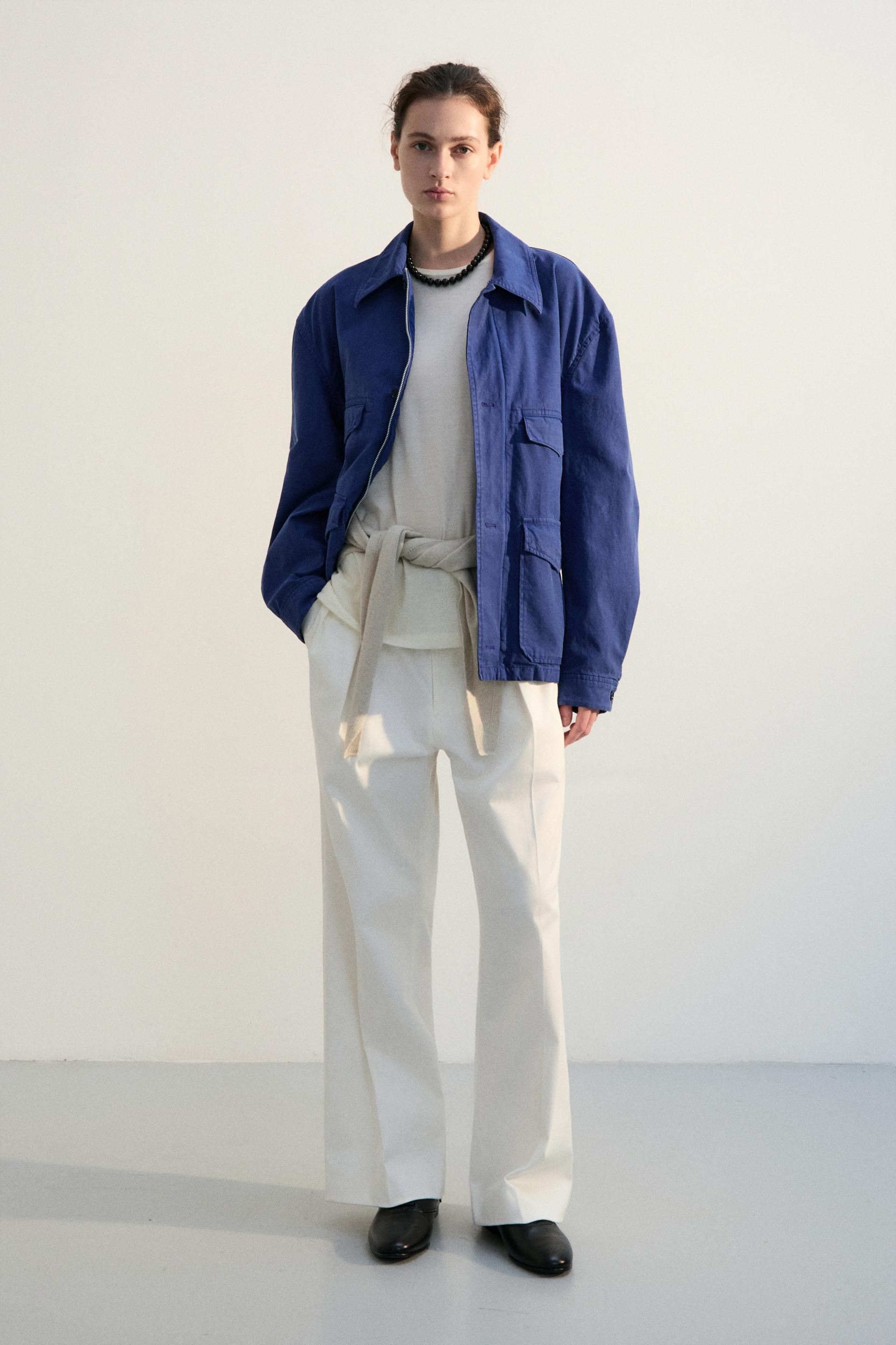 DOLEN COTTON SERGE FIELD JACKET BLEU