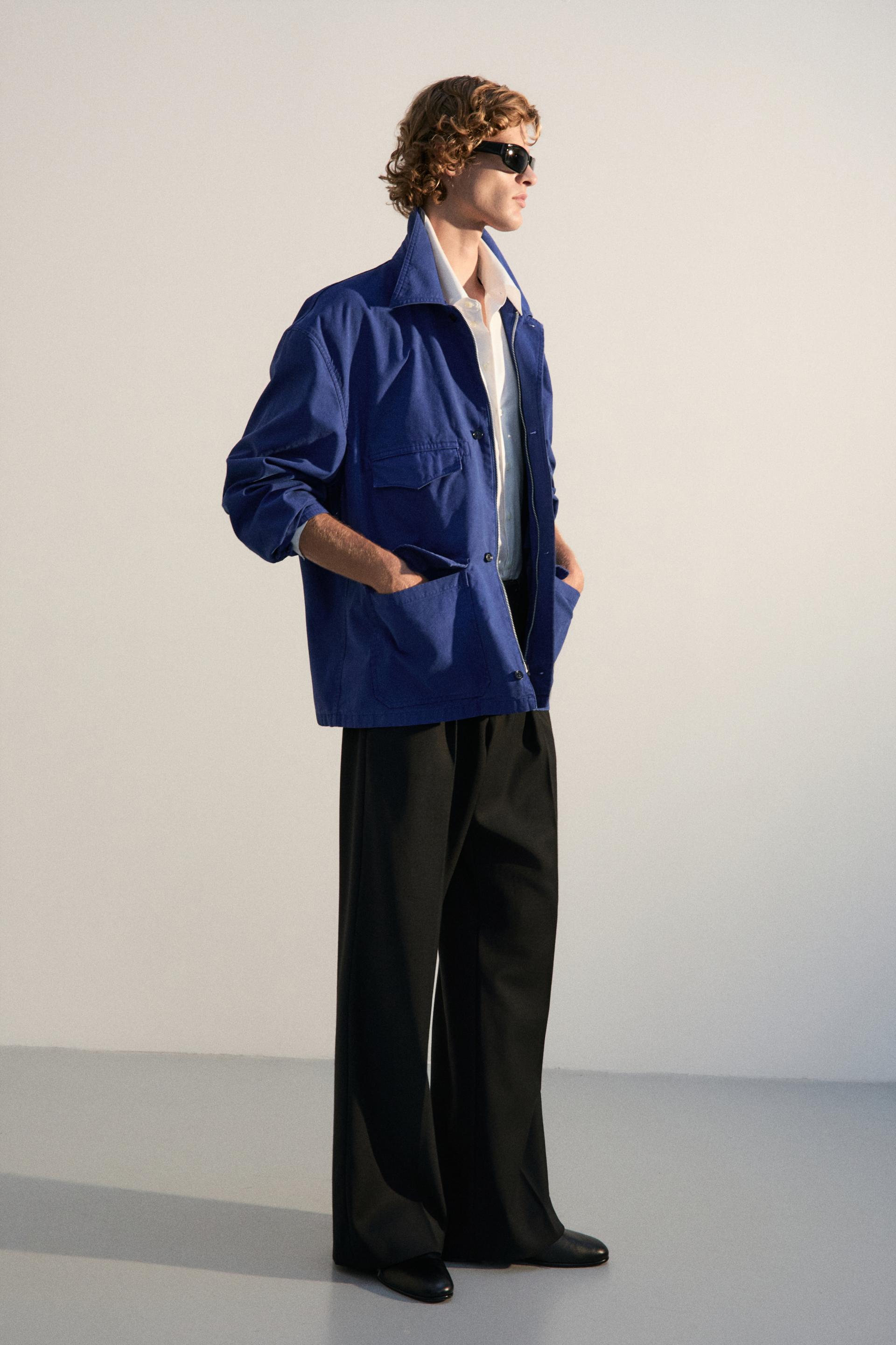 DOLEN COTTON SERGE FIELD JACKET BLEU