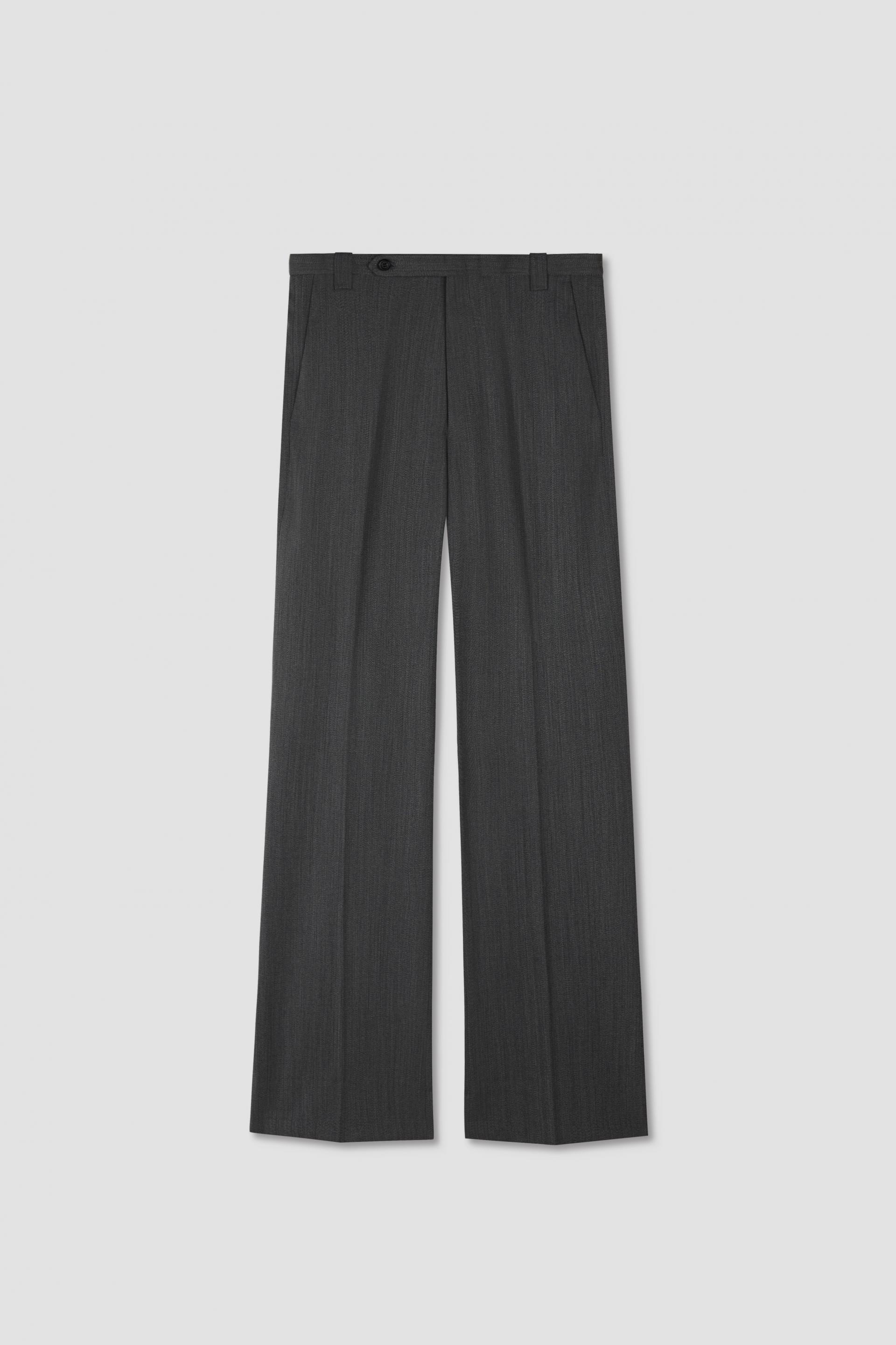 FONTA WOOL DRESS TROUSERS CONCRETE