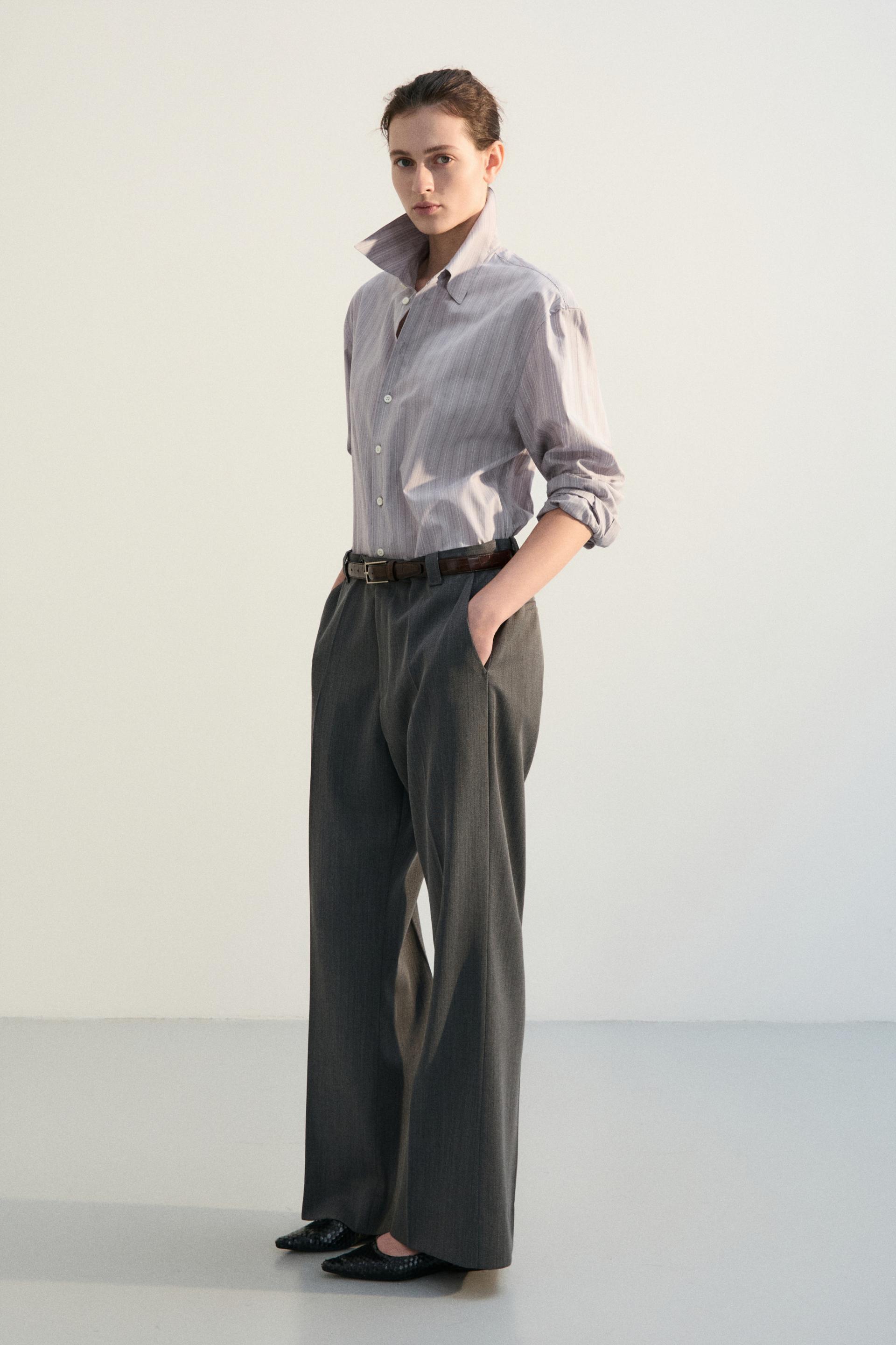 PASCAL STRIPE BOY SHIRT GREY VETIVER