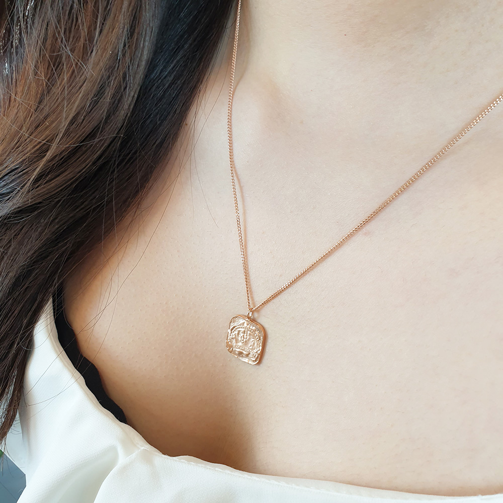 현골드앤실버 18k 알리기에리 사각 코인 롱 금 목걸이 - G마켓 모바일