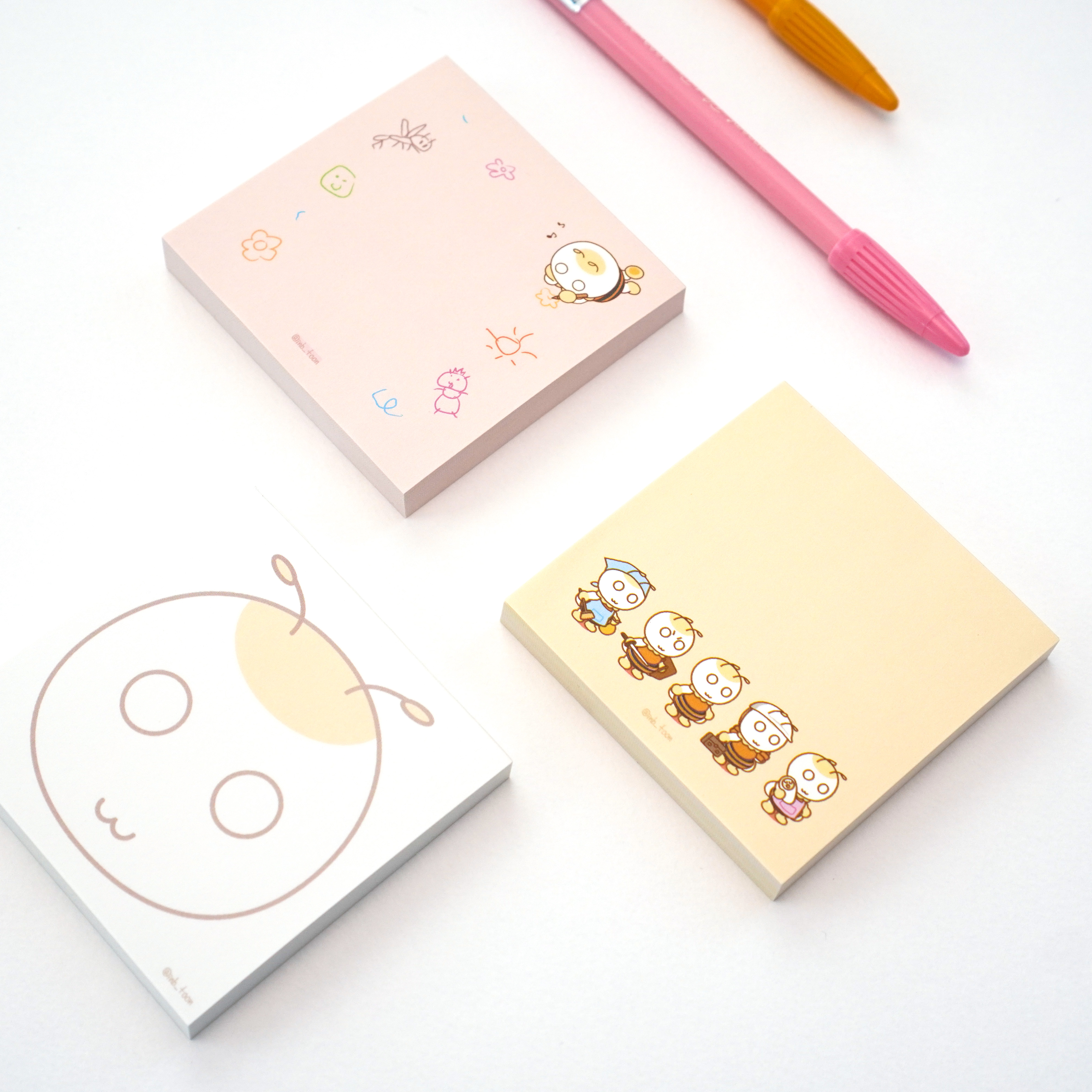 Memo Pad 비점착 메모지 | 꿀버리들 (100장)