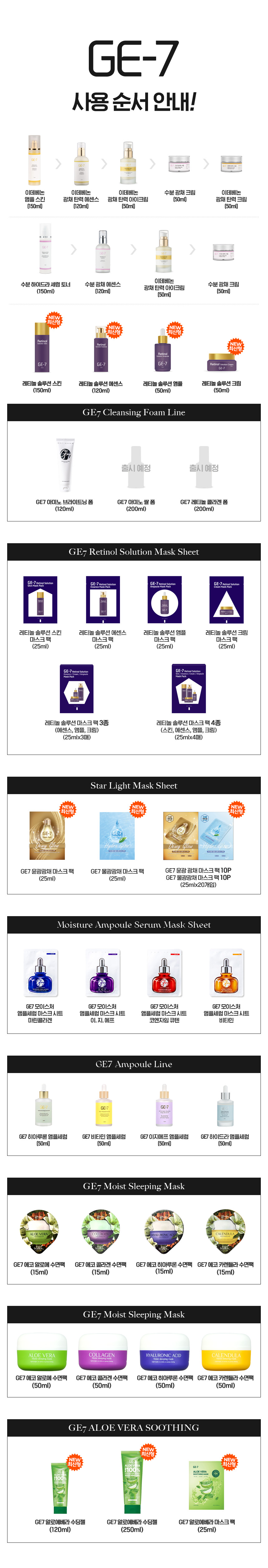 GE7 광채크림2종 구매+설화수 상백 톤업선크림 10ml x8개 (총 100ml) 최신형 6세대