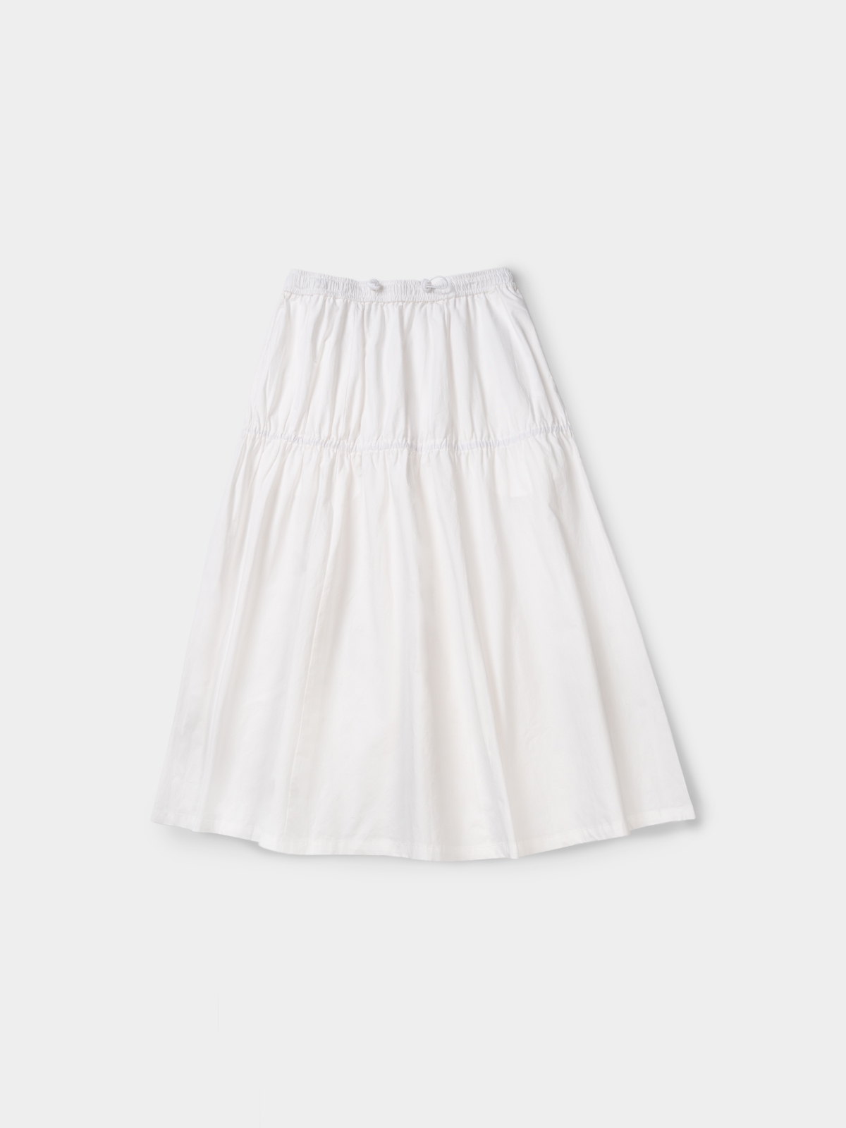Light String Tiered Skirt (White)
