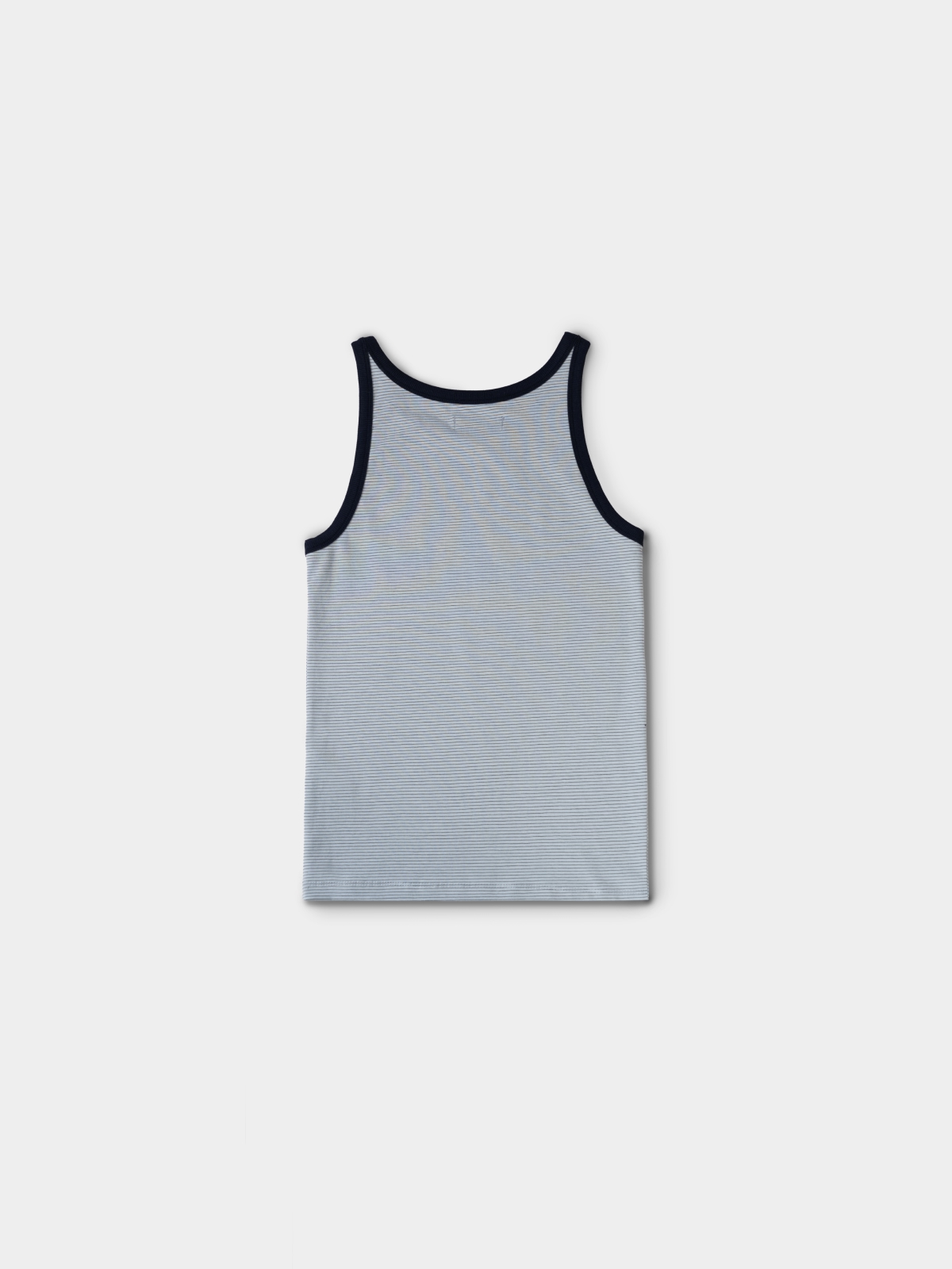 U-neck Sleeveless Top (Stripe Blue)