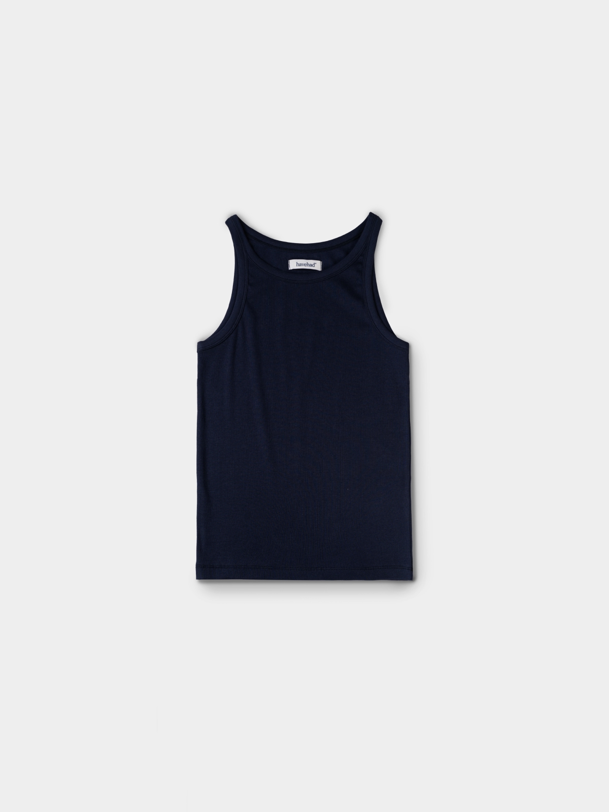 U-neck Sleeveless Top (Navy)