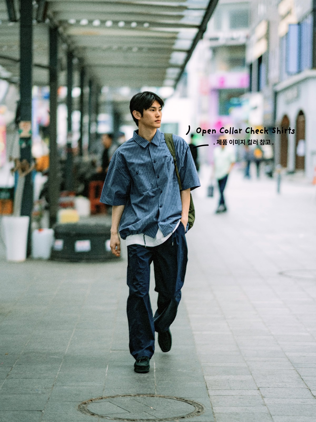 (Set) Collar Check Shirts & 2way Cargo Pants